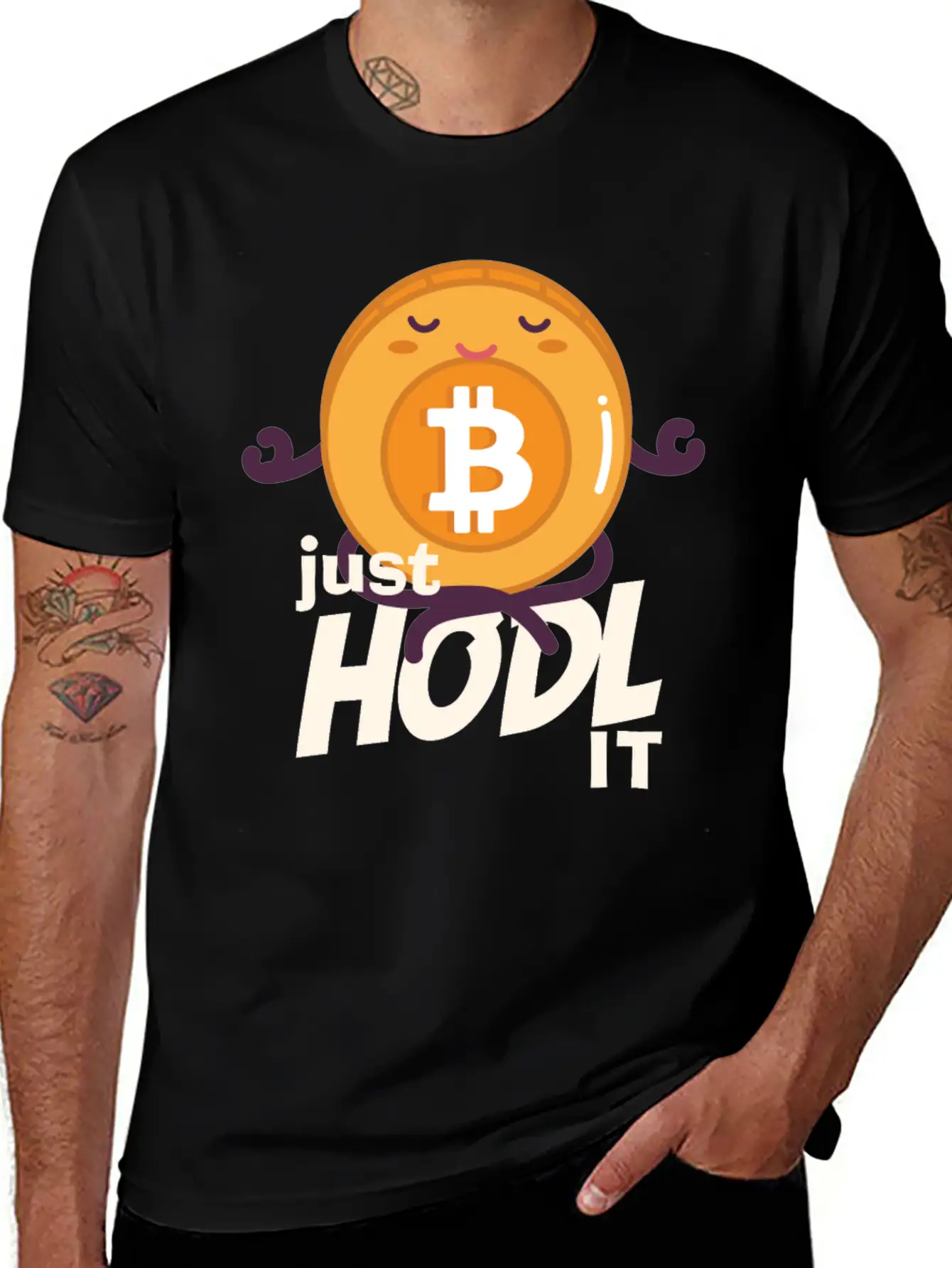 Just Hodl It Bitcoin Crypto Cryptocurrency Basic Graphic T-Shirt – Daily Comfort In Soft Cotton