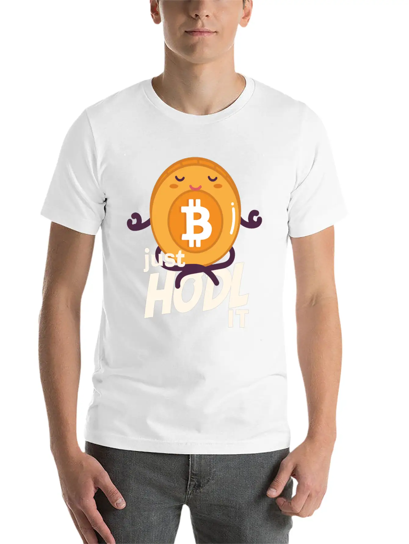 Just Hodl It Bitcoin Crypto Cryptocurrency Basic Graphic T-Shirt – Daily Comfort In Soft Cotton