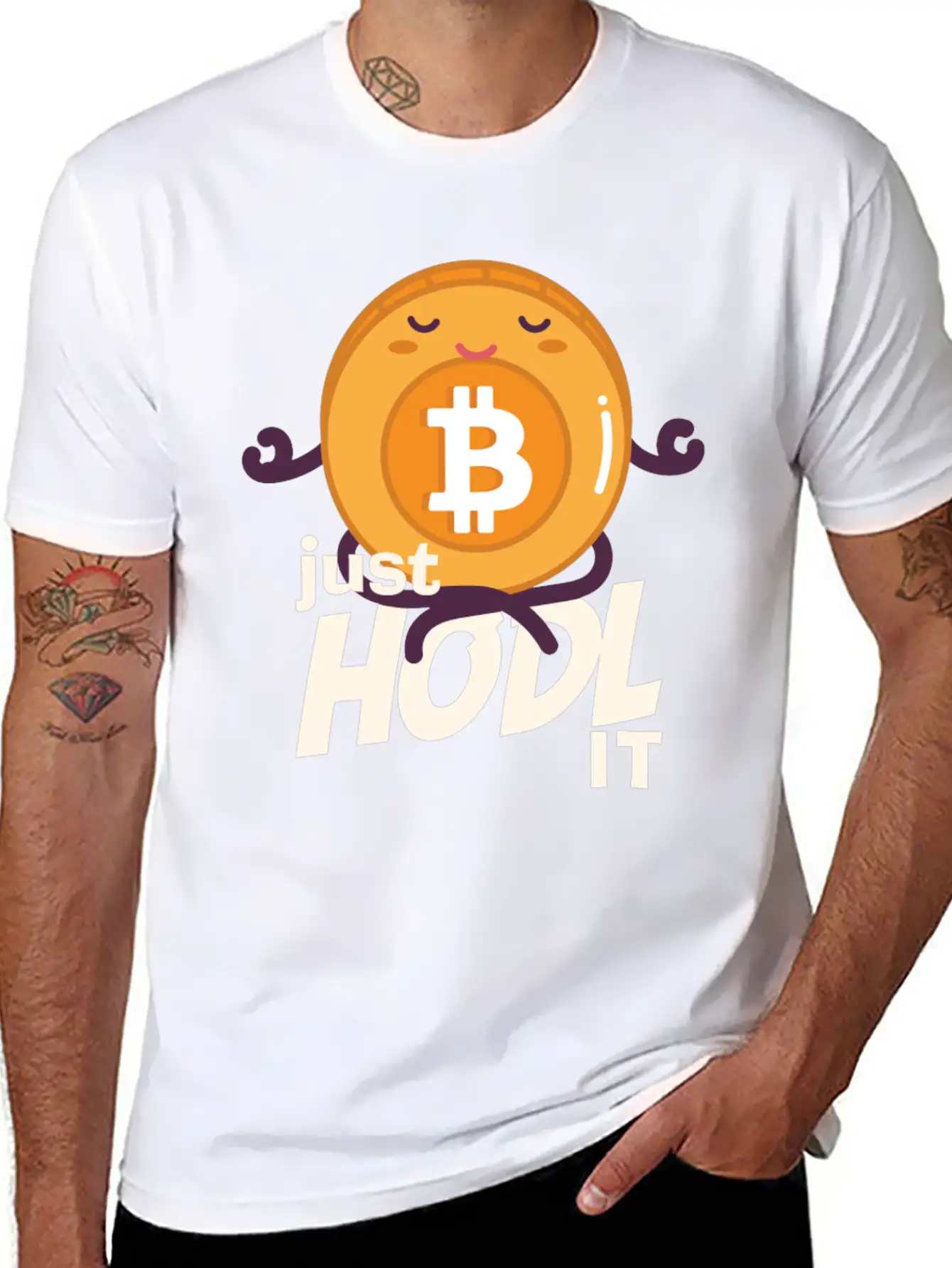 Just Hodl It Bitcoin Crypto Cryptocurrency Basic Graphic T-Shirt – Daily Comfort In Soft Cotton