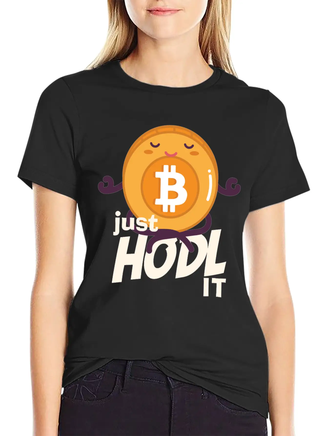 Just Hodl It Bitcoin Crypto Cryptocurrency Basic Graphic T-Shirt – Daily Comfort In Soft Cotton