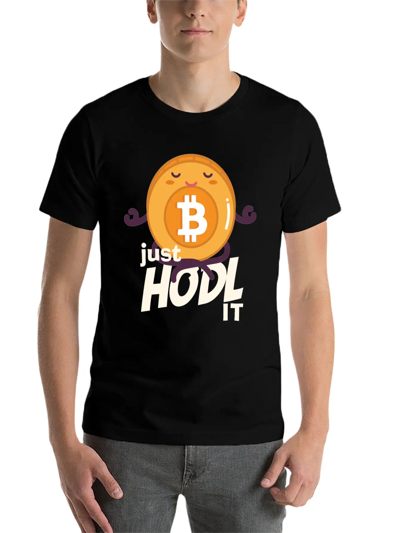 Just Hodl It Bitcoin Crypto Cryptocurrency Basic Graphic T-Shirt – Daily Comfort In Soft Cotton