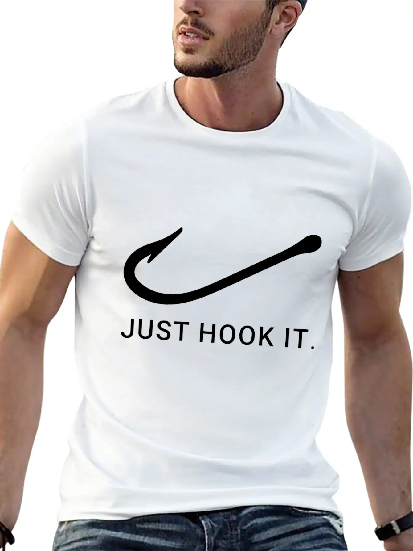 Just Hook It Fishing Basic Graphic T-Shirt – Daily Comfort In Soft Cotton
