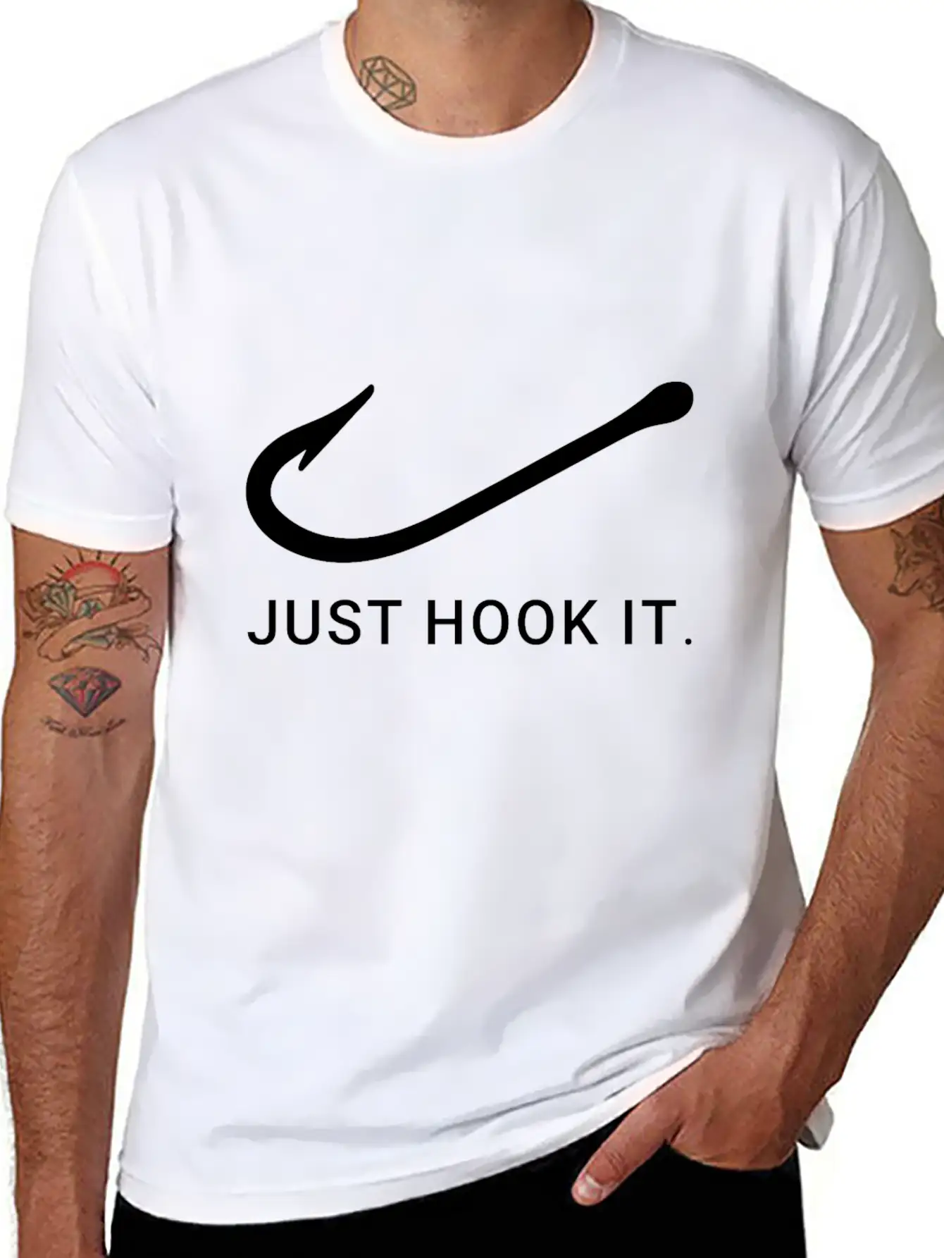 Just Hook It Fishing Basic Graphic T-Shirt – Daily Comfort In Soft Cotton
