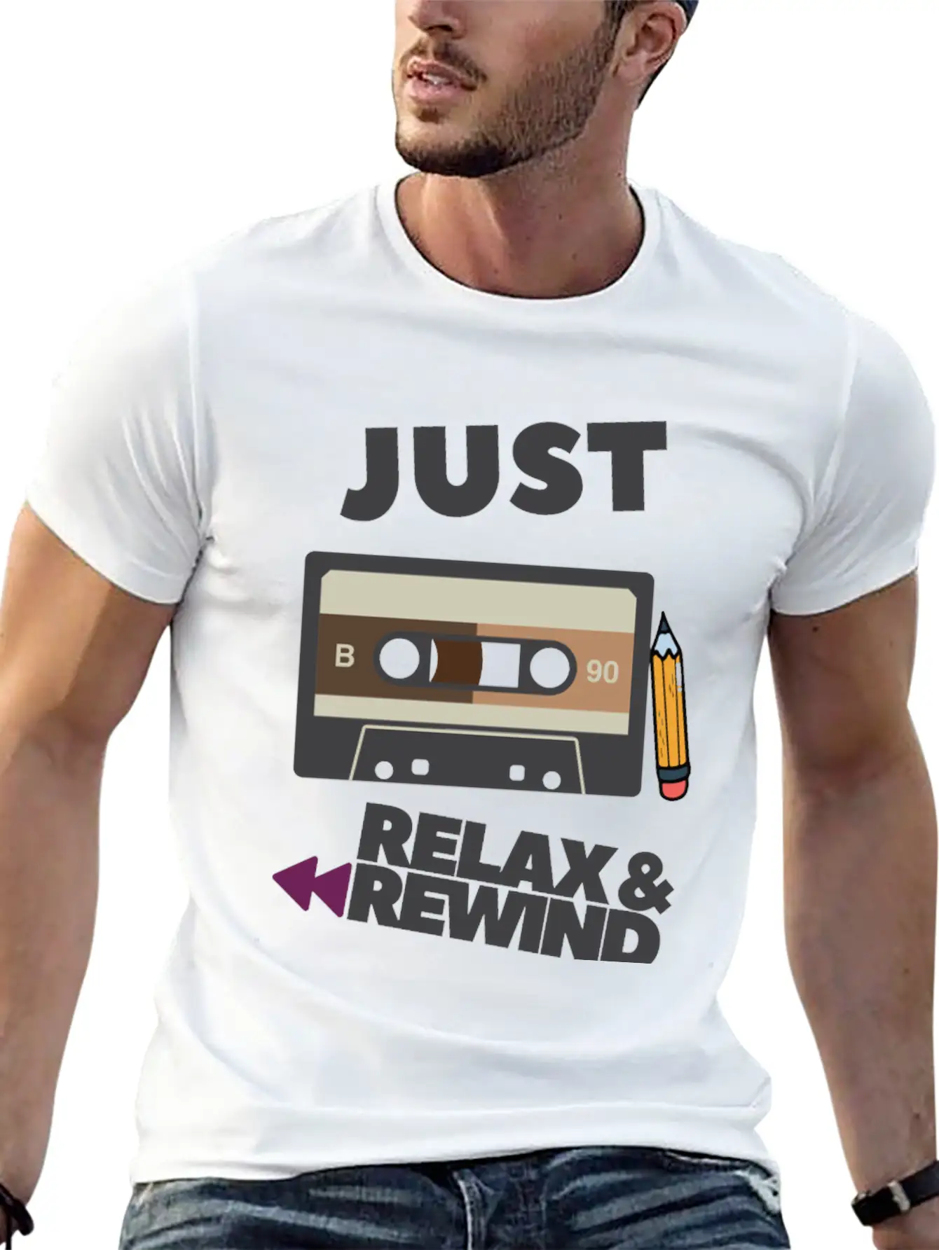 Just Relax And Rewind Stylish Everyday T-Shirt – Unisex Basic Cotton Tee