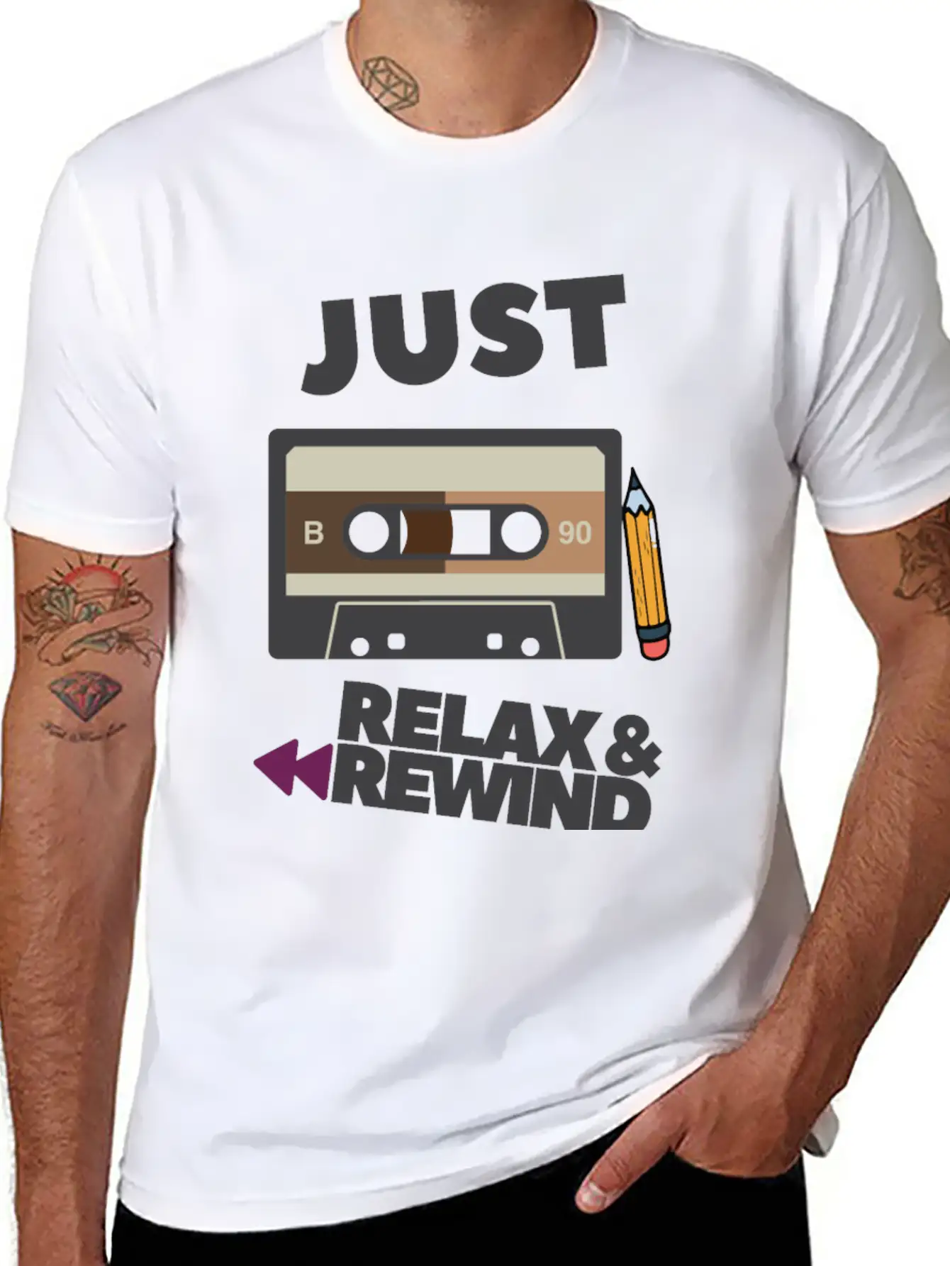 Just Relax And Rewind Stylish Everyday T-Shirt – Unisex Basic Cotton Tee