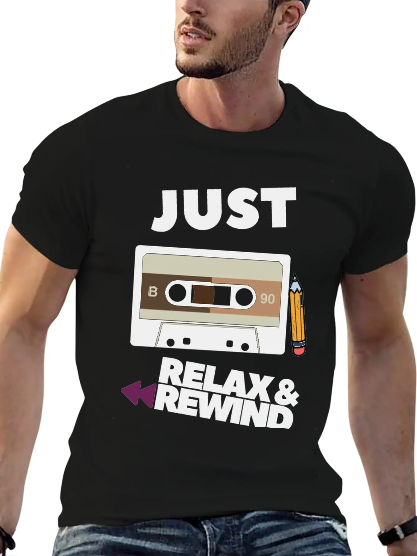 Just Relax And Rewind Stylish Everyday T-Shirt – Unisex Basic Cotton Tee
