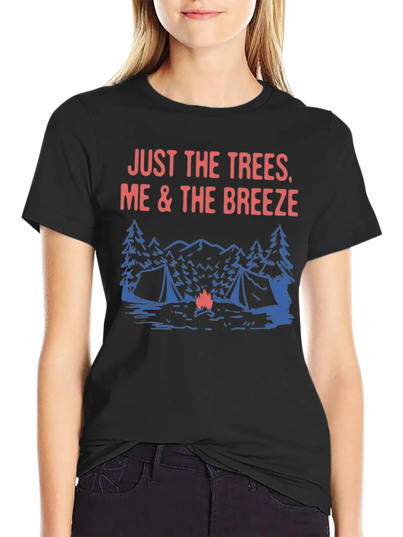 Just The Trees Me & The Breeze Camping Introvert Timeless Short Sleeve Tee – Comfy And Minimalist Design