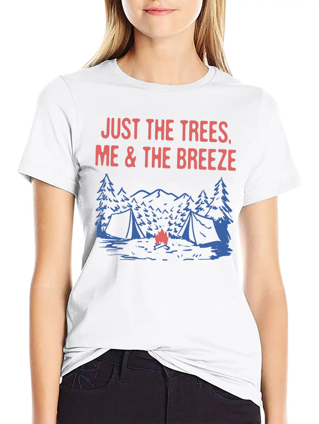 Just The Trees Me & The Breeze Camping Introvert Timeless Short Sleeve Tee – Comfy And Minimalist Design