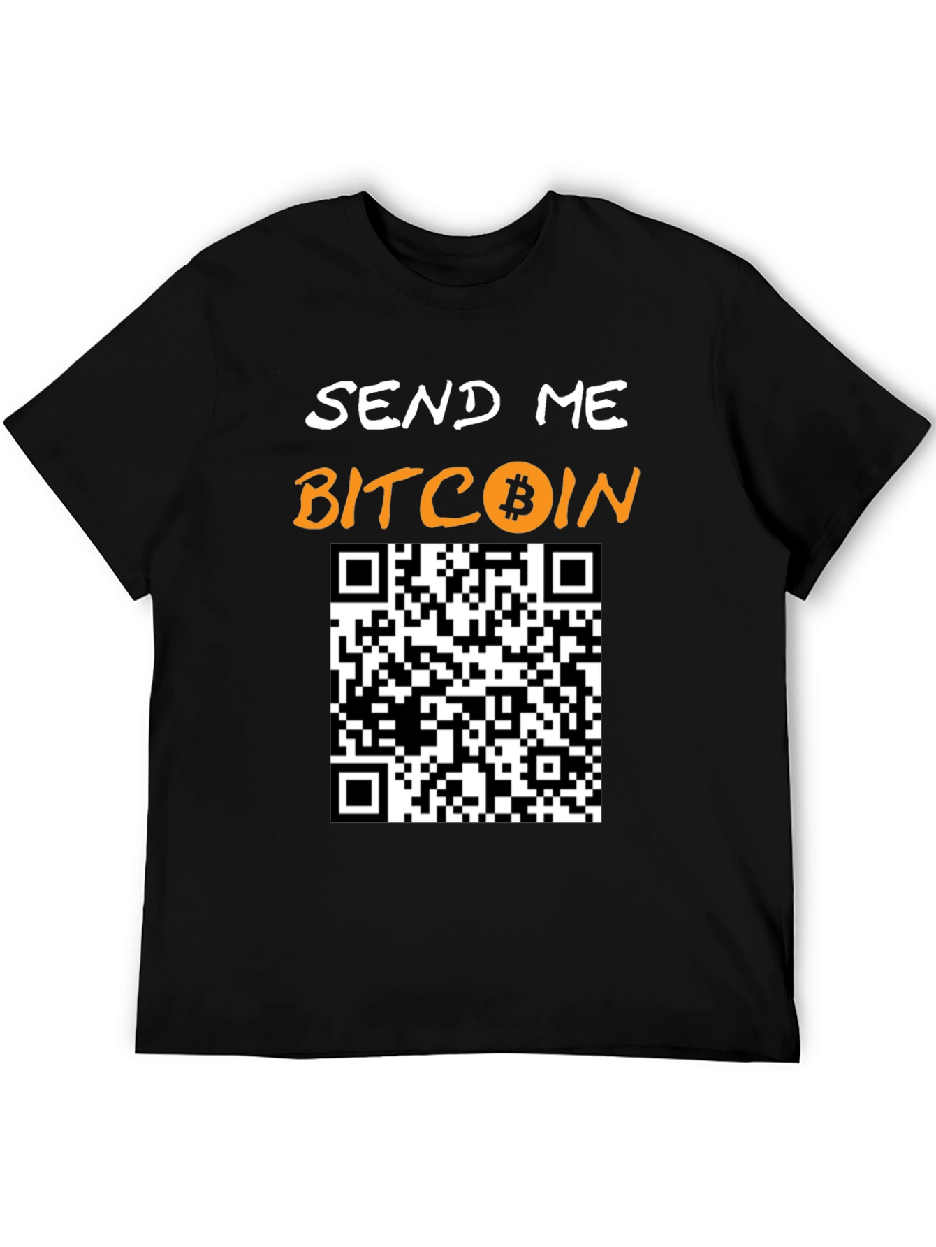 Send Me Bitcoin T-Shirt with QR Code