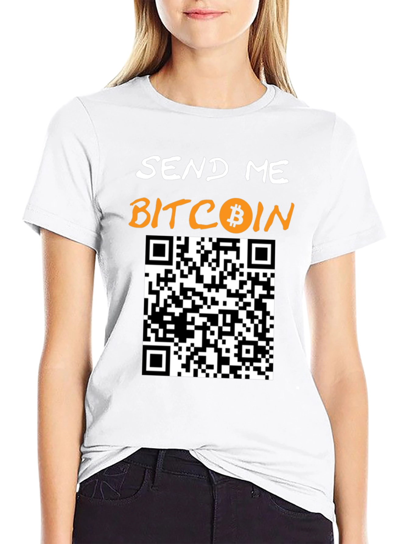 Send Me Bitcoin T-Shirt with QR Code