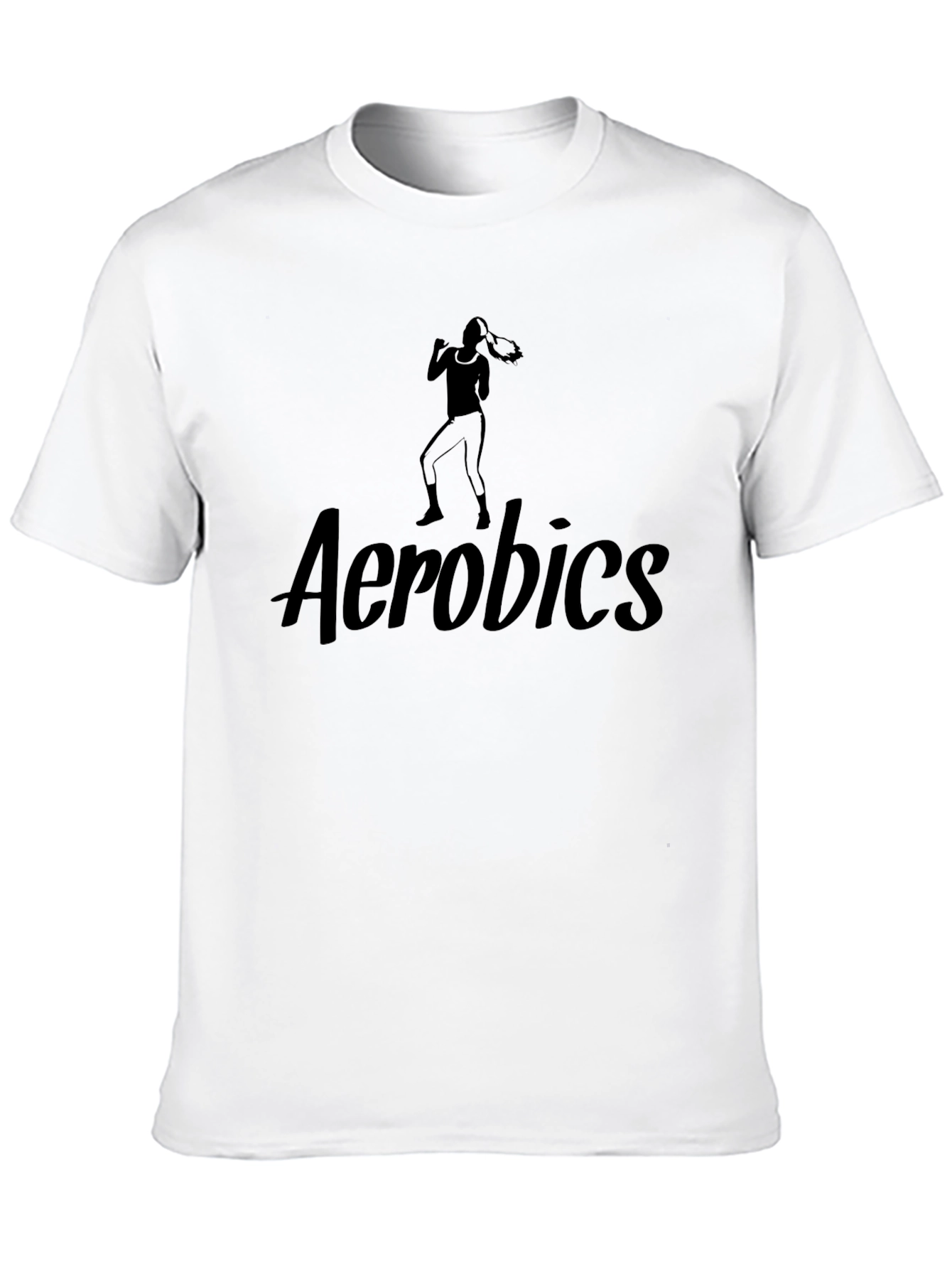 Aerobics Graphic Black T-Shirt