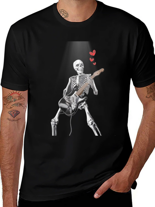 Skeleton Guitarist Graphic Tee - Rock On!