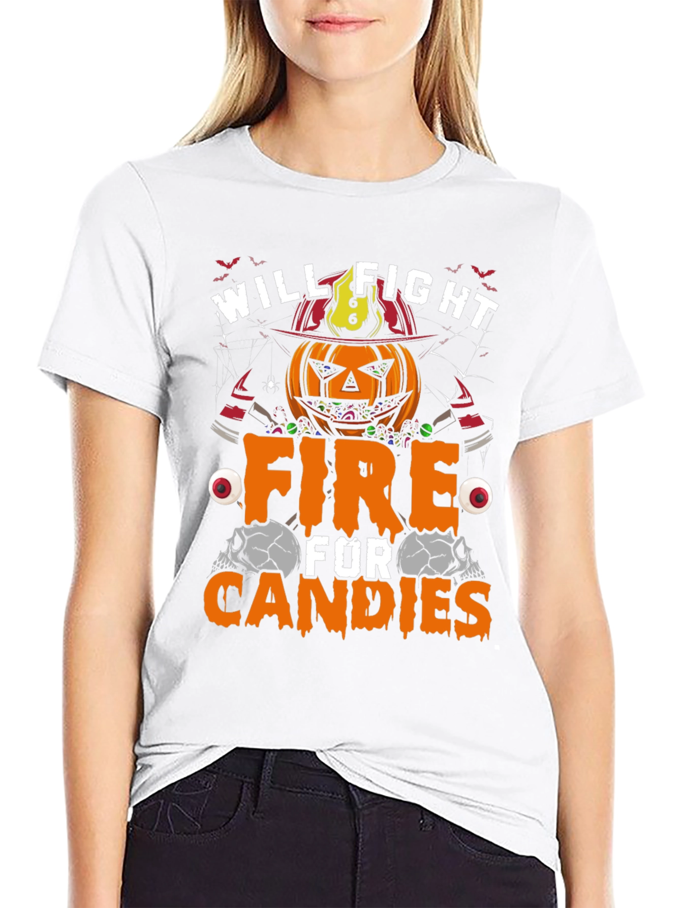 Halloween Pumpkin Firefighter T-Shirt