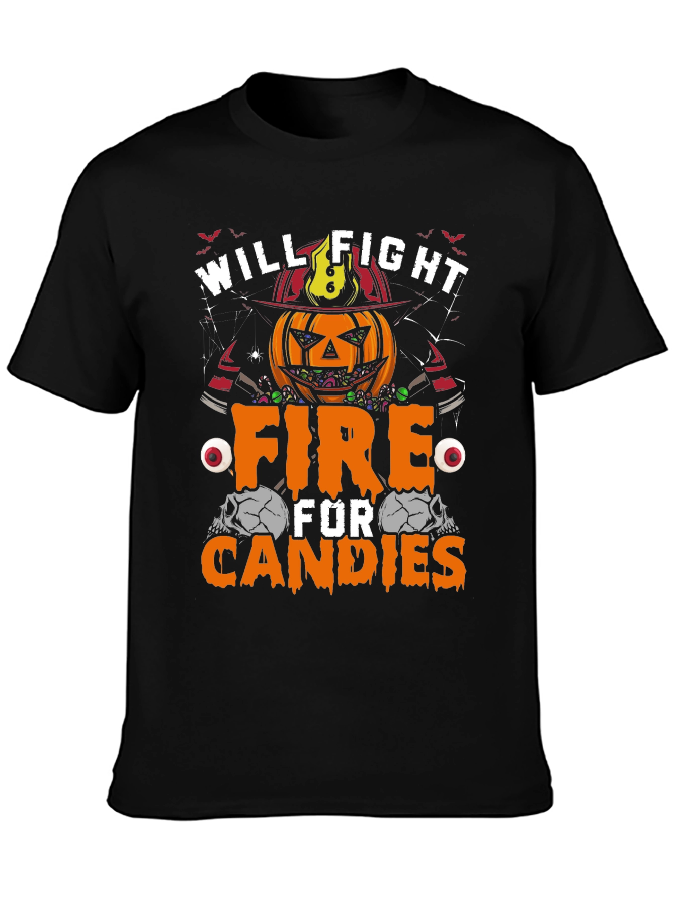 Halloween Pumpkin Firefighter T-Shirt