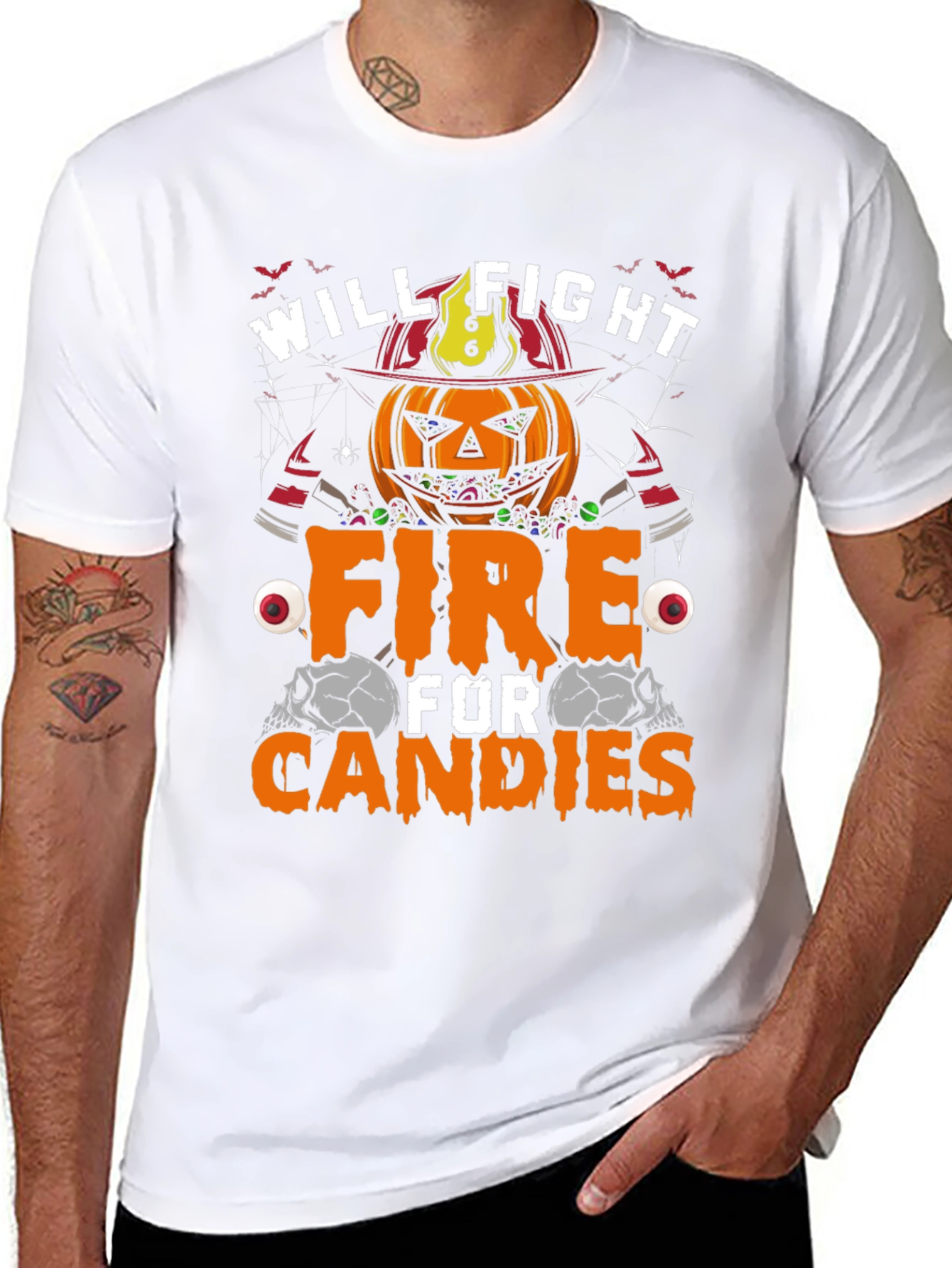 Halloween Pumpkin Firefighter T-Shirt