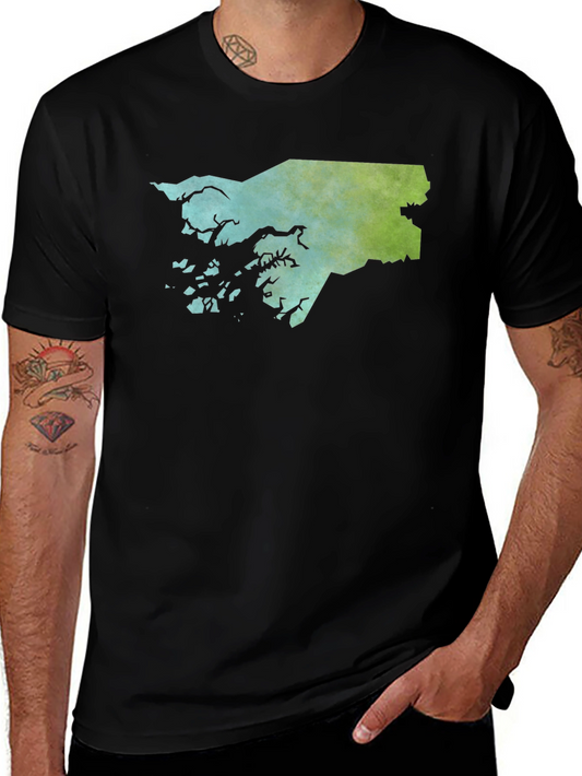 Guinea-Bissau Map T-Shirt - Coastal Islands Silhouette Tee