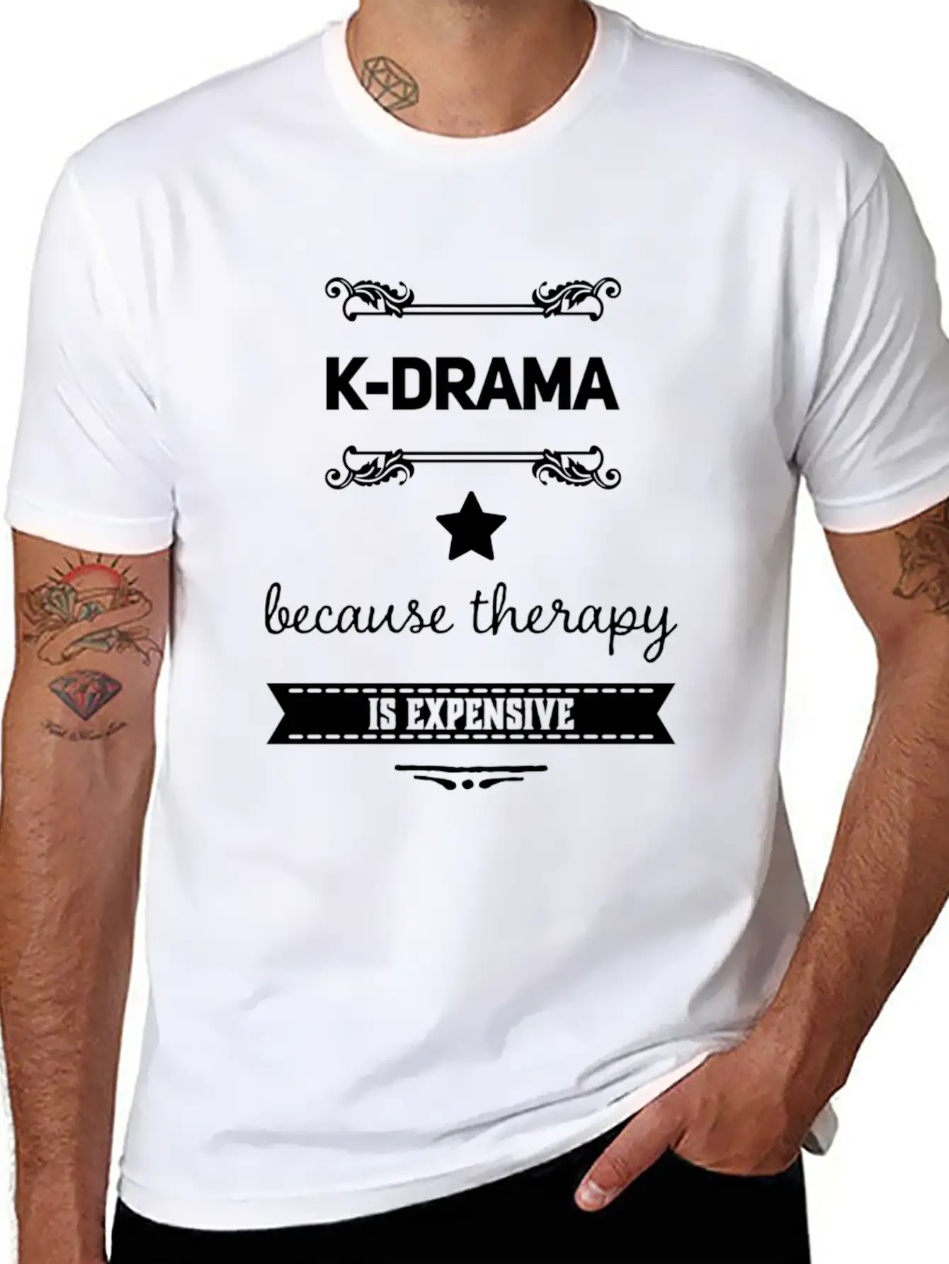 K-Drama Because Therapy Is Expensive Unisex Short Sleeve Soft Cotton T-Shirt – Casual Everyday Wear