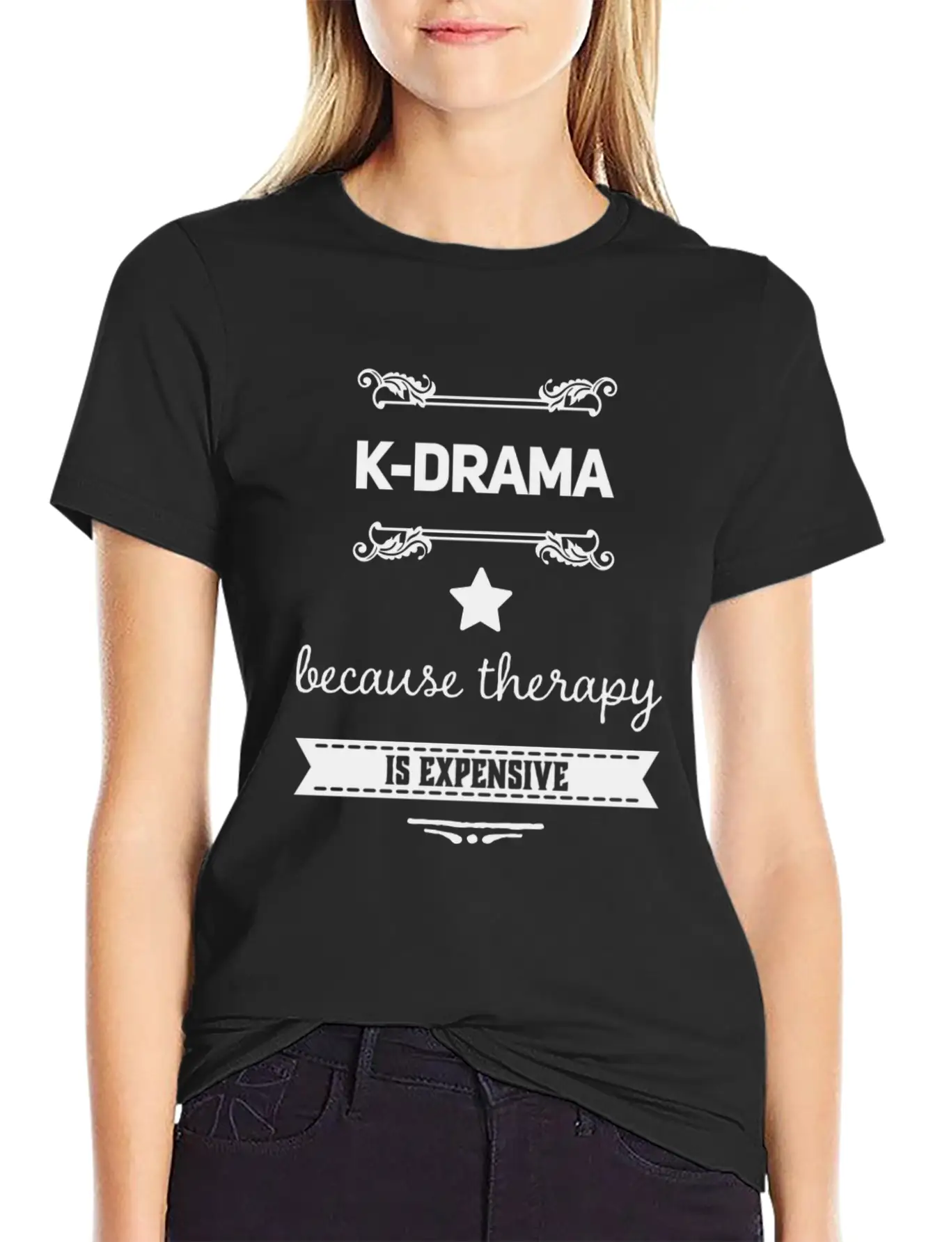 K-Drama Because Therapy Is Expensive Unisex Short Sleeve Soft Cotton T-Shirt – Casual Everyday Wear