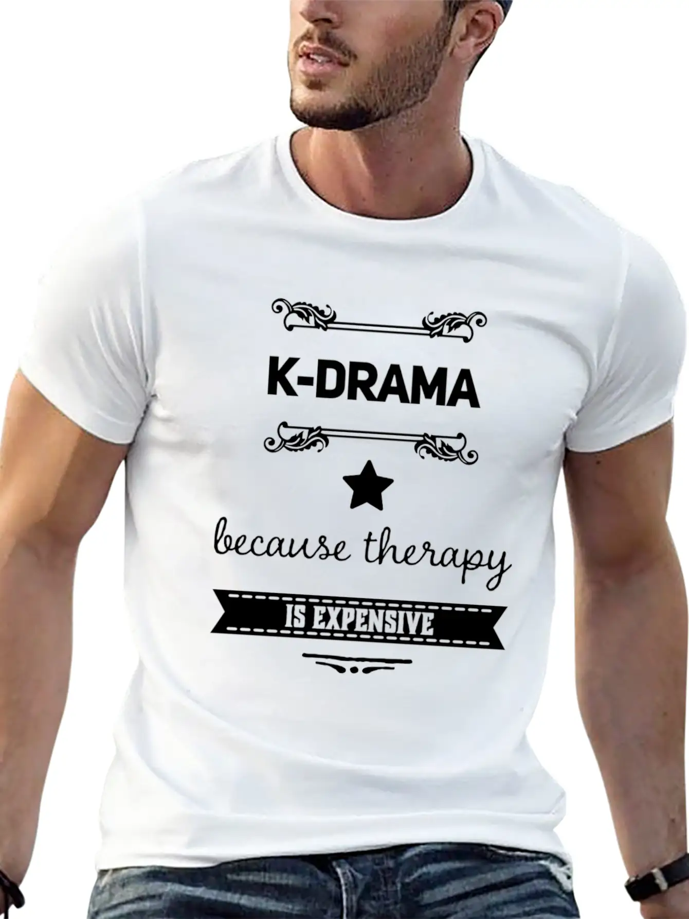 K-Drama Because Therapy Is Expensive Unisex Short Sleeve Soft Cotton T-Shirt – Casual Everyday Wear