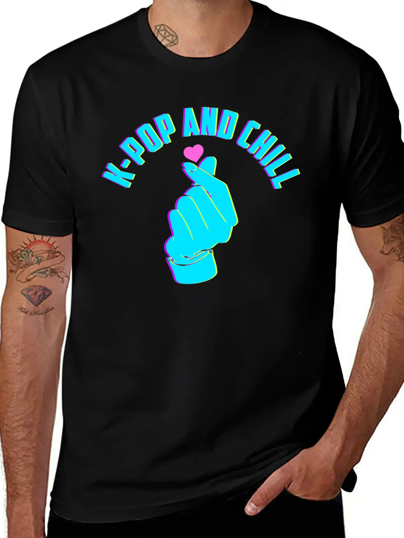 K-pop And Chill Korean Music Lover Gift Stylish Everyday T-Shirt – Unisex Basic Cotton Tee