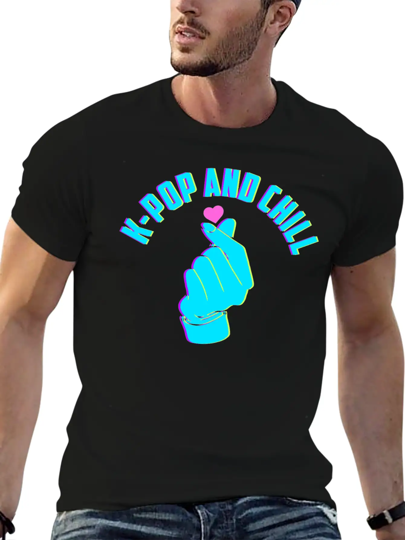 K-pop And Chill Korean Music Lover Gift Stylish Everyday T-Shirt – Unisex Basic Cotton Tee