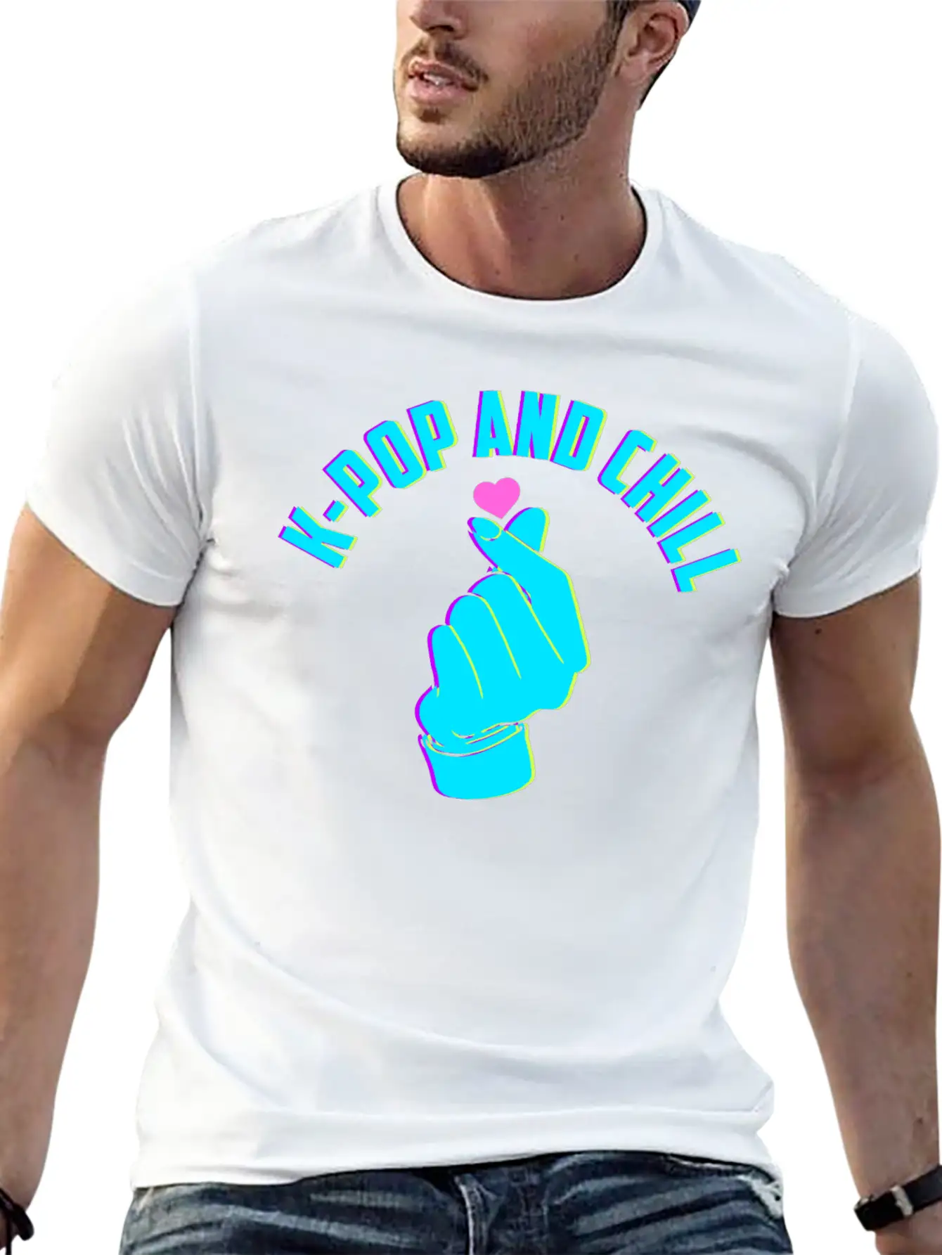 K-pop And Chill Korean Music Lover Gift Stylish Everyday T-Shirt – Unisex Basic Cotton Tee