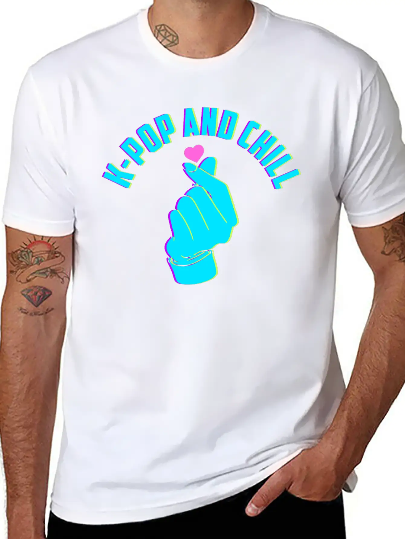 K-pop And Chill Korean Music Lover Gift Stylish Everyday T-Shirt – Unisex Basic Cotton Tee