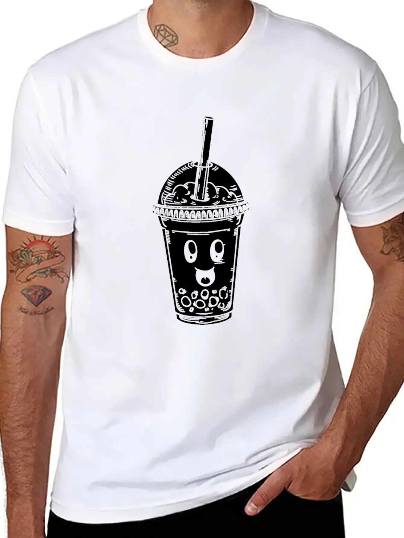 K Pop Bubble Tea Basic Graphic T-Shirt – Daily Comfort In Soft Cotton