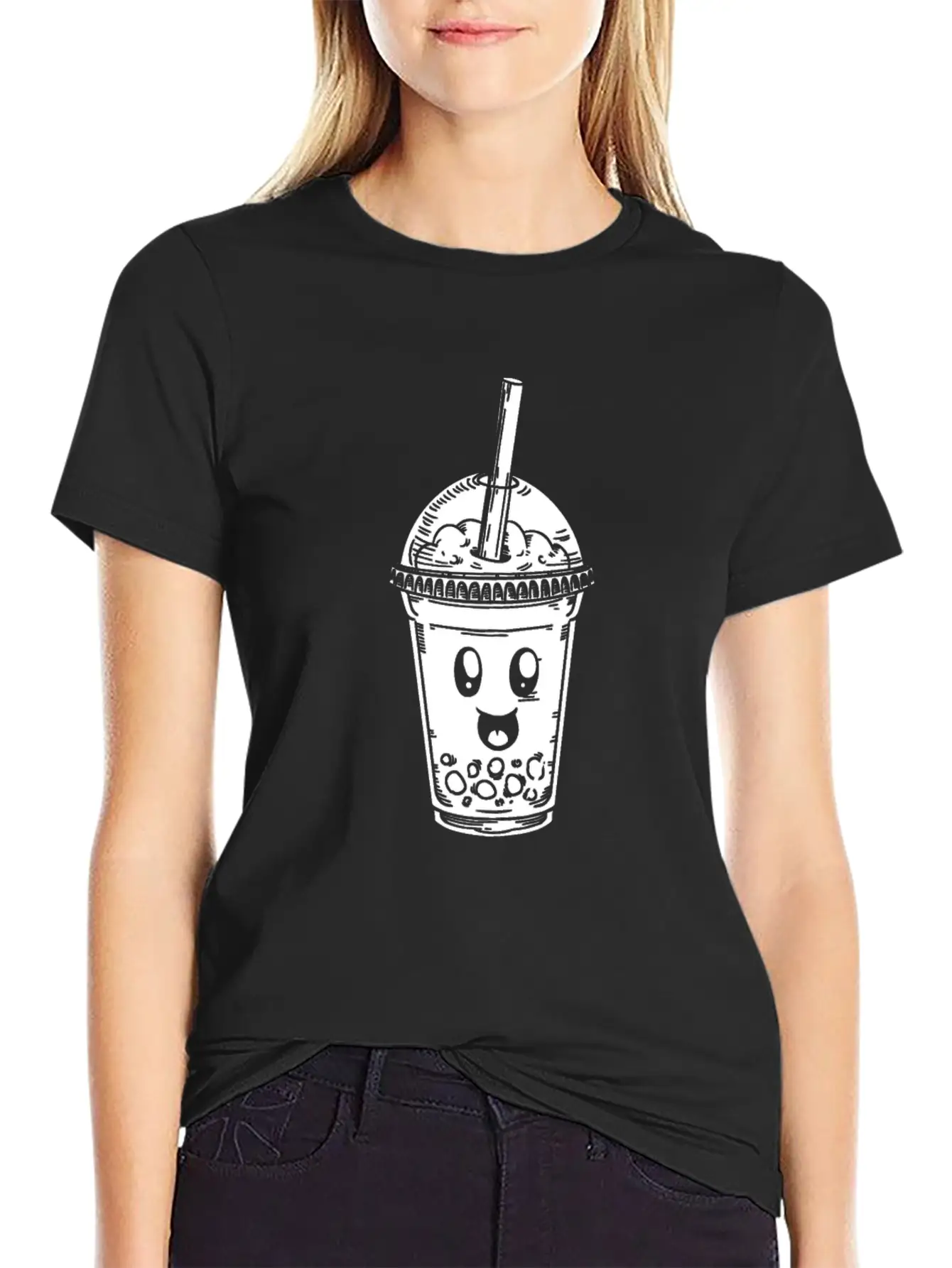 K Pop Bubble Tea Basic Graphic T-Shirt – Daily Comfort In Soft Cotton