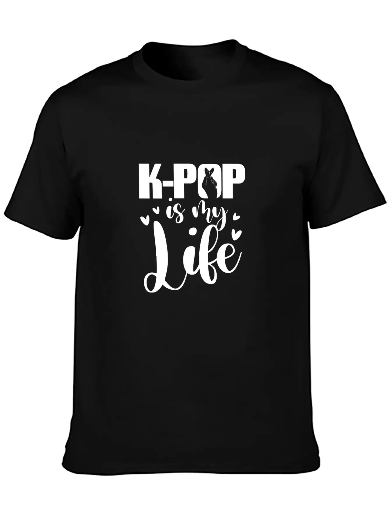 K-Pop Is My Life Basic Graphic T-Shirt – Daily Comfort In Soft Cotton