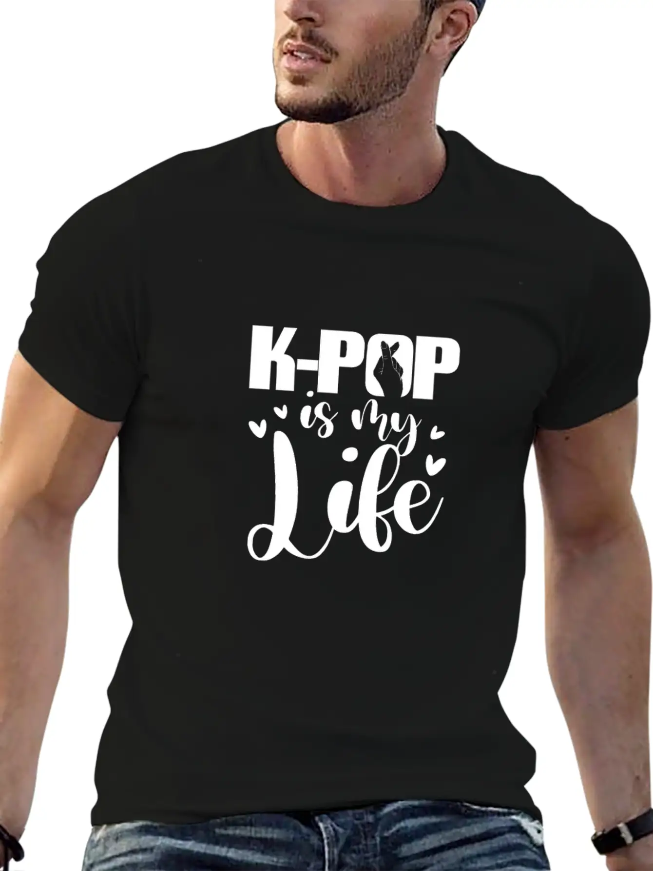 K-Pop Is My Life Basic Graphic T-Shirt – Daily Comfort In Soft Cotton