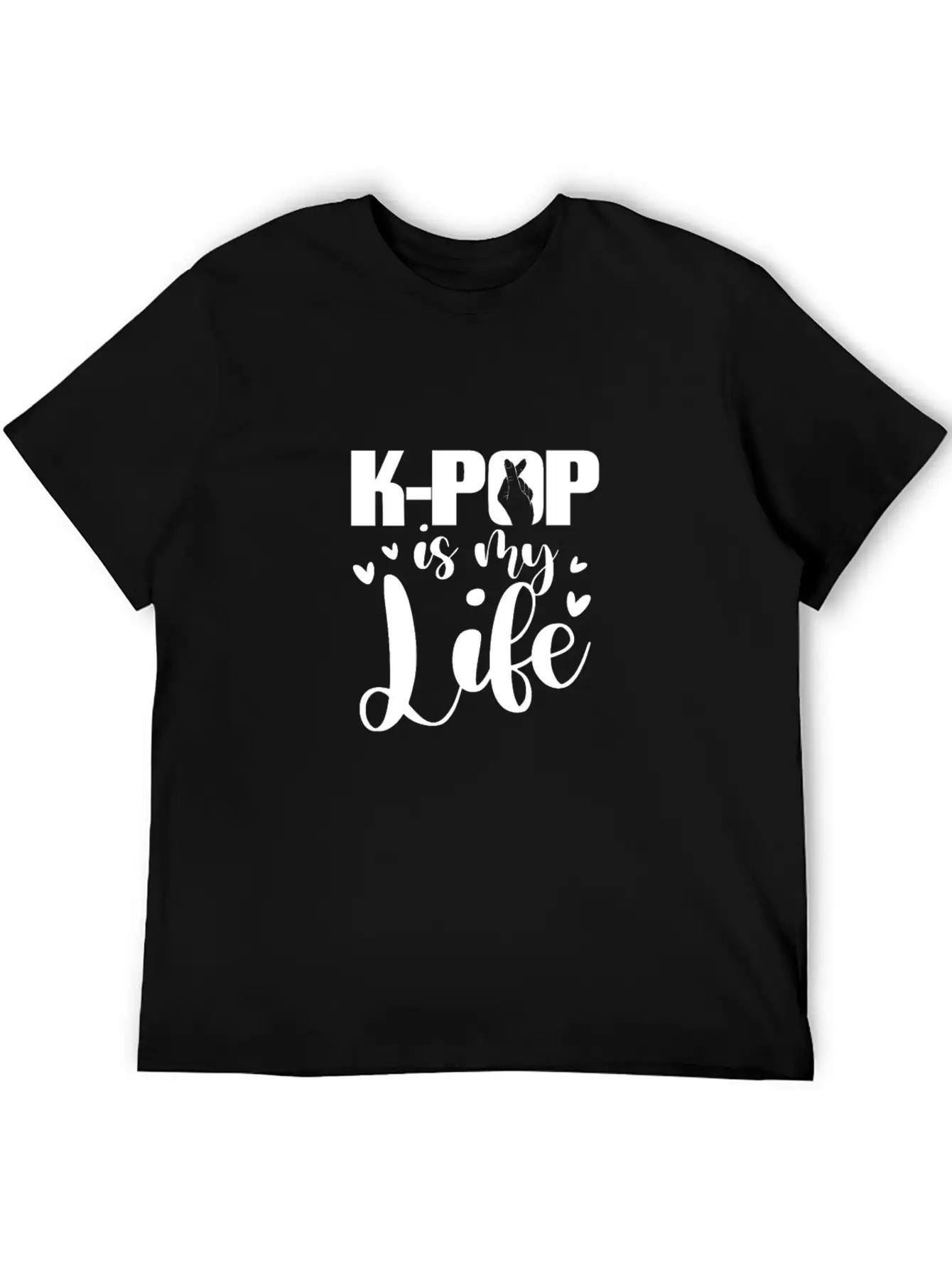 K-Pop Is My Life Basic Graphic T-Shirt – Daily Comfort In Soft Cotton