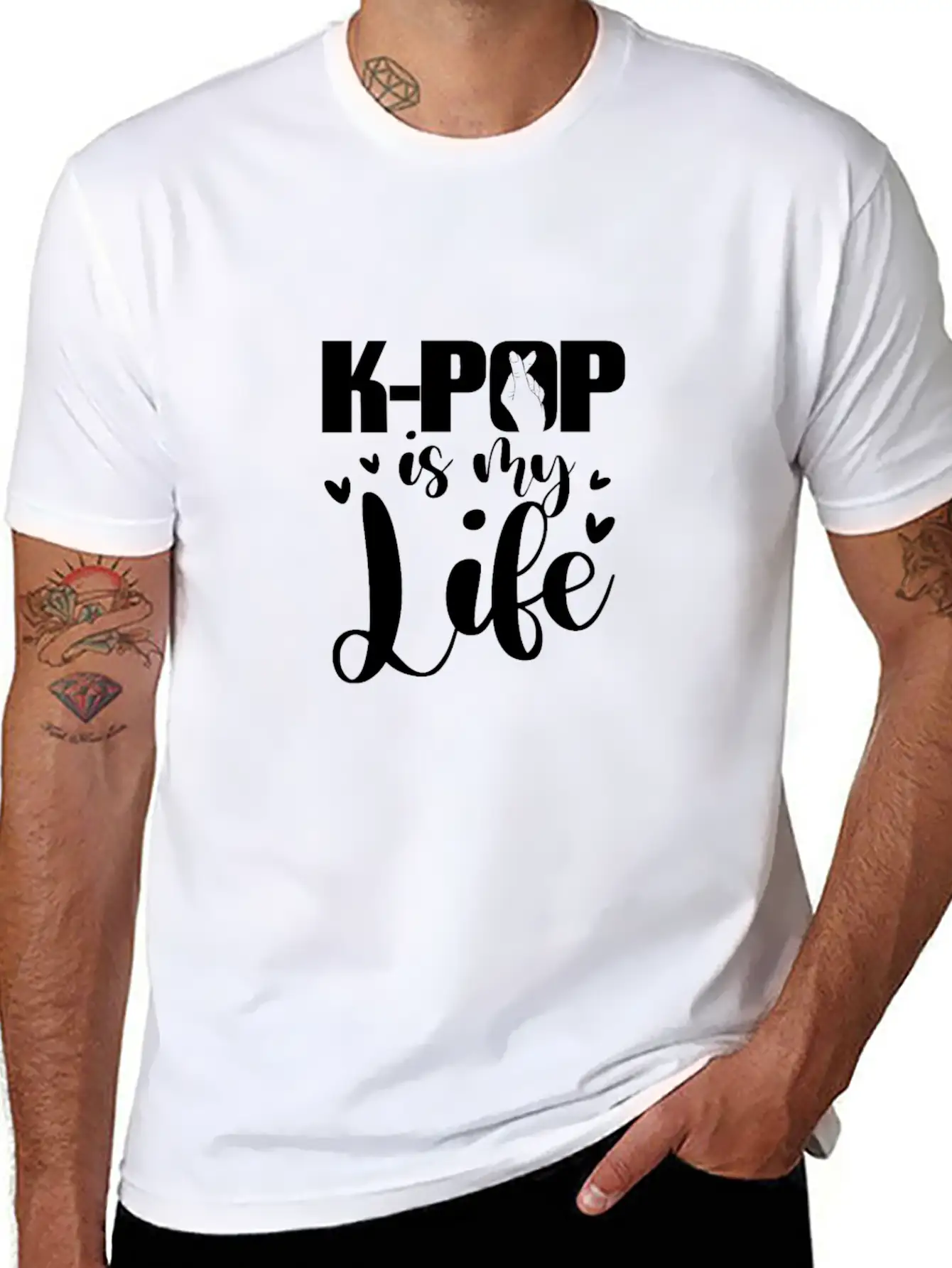 K-Pop Is My Life Basic Graphic T-Shirt – Daily Comfort In Soft Cotton