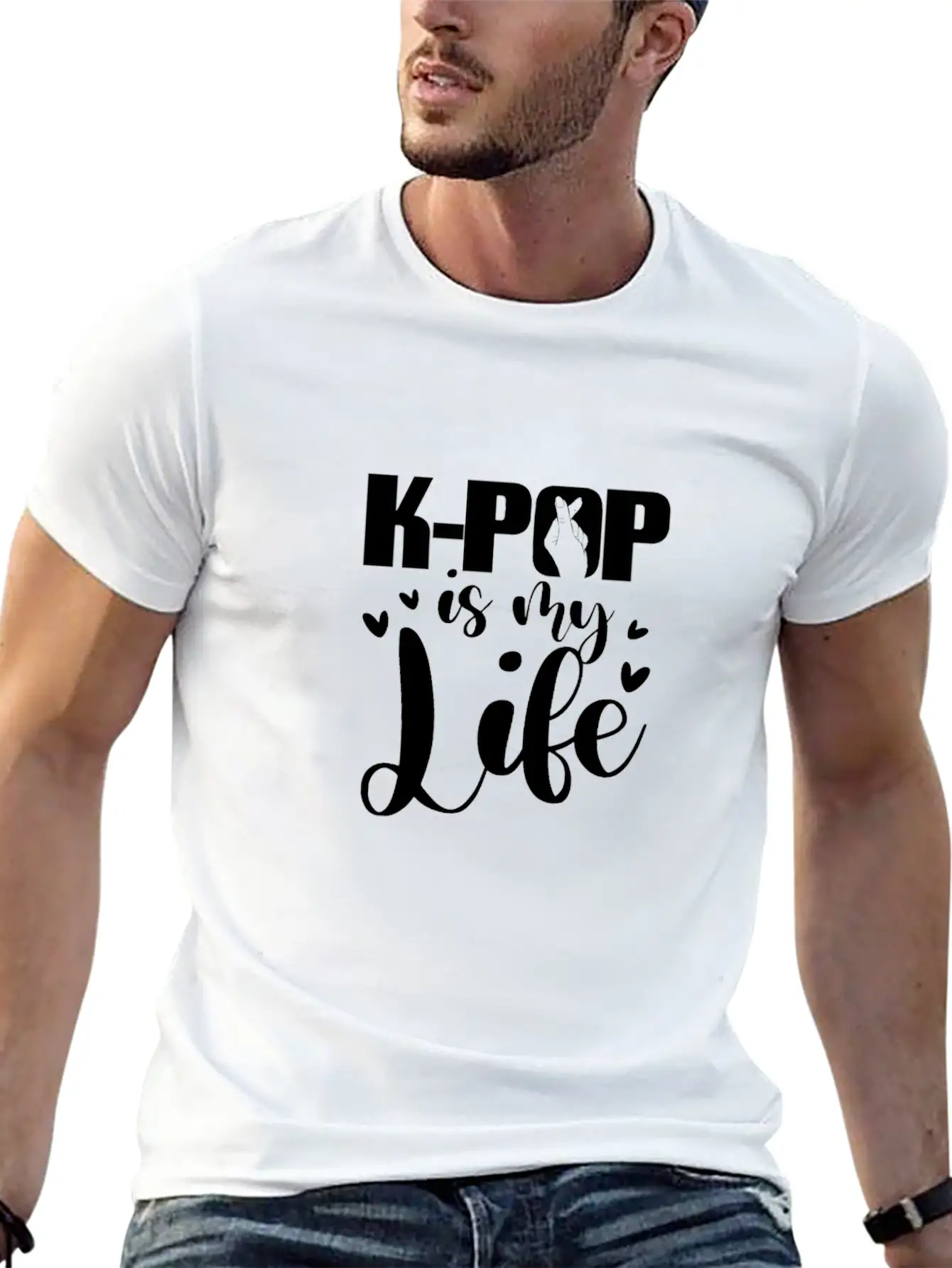 K-Pop Is My Life Basic Graphic T-Shirt – Daily Comfort In Soft Cotton