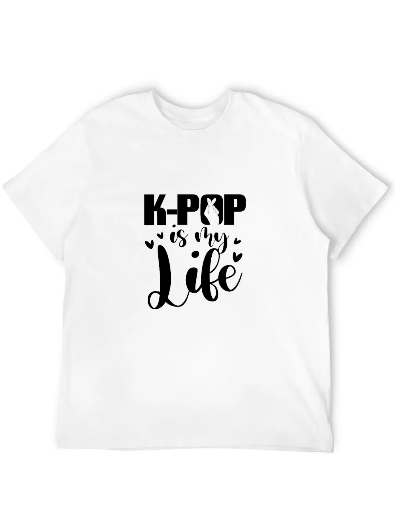 K-Pop Is My Life Basic Graphic T-Shirt – Daily Comfort In Soft Cotton
