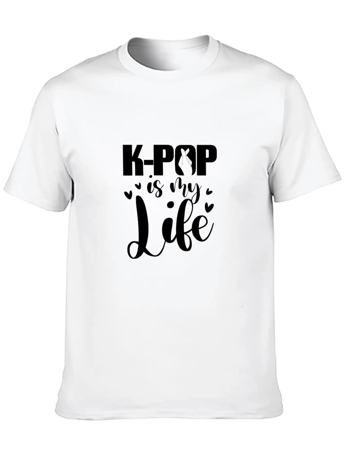 K-Pop Is My Life Basic Graphic T-Shirt – Daily Comfort In Soft Cotton