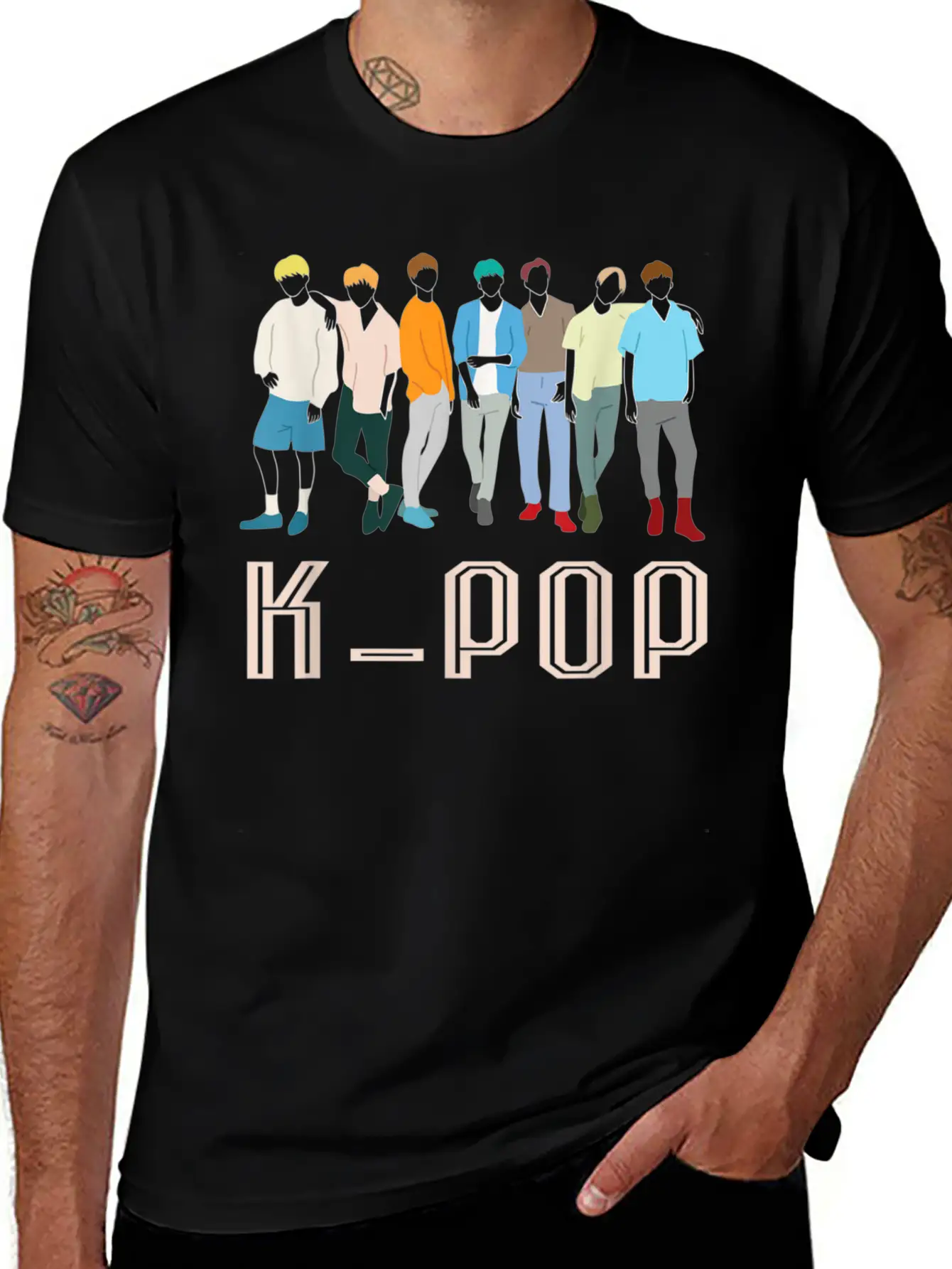 K Pop Korean Pop Music Boy Band For K Pop Fanatics Stylish Everyday T-Shirt – Unisex Basic Cotton Tee