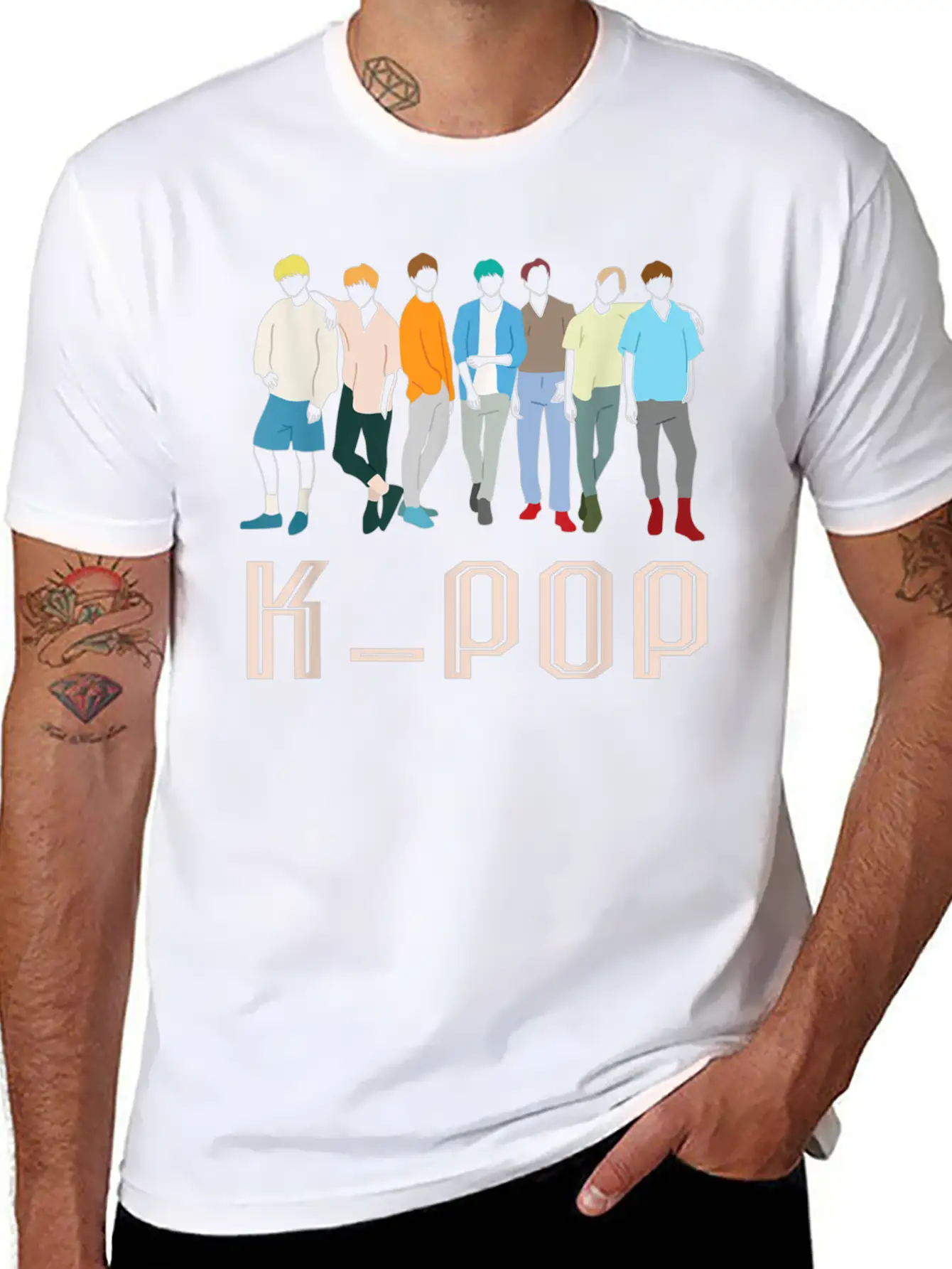 K Pop Korean Pop Music Boy Band For K Pop Fanatics Stylish Everyday T-Shirt – Unisex Basic Cotton Tee