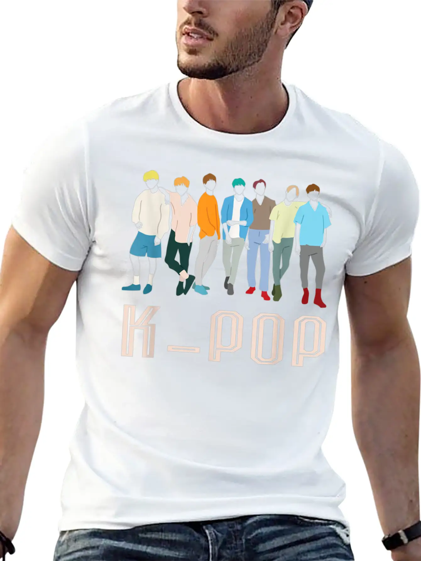 K Pop Korean Pop Music Boy Band For K Pop Fanatics Stylish Everyday T-Shirt – Unisex Basic Cotton Tee