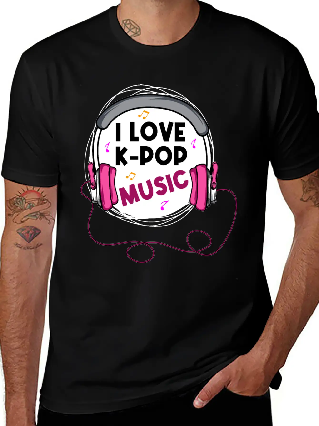 K-POP Music Kpop Addict Gift Stylish Everyday T-Shirt – Unisex Basic Cotton Tee