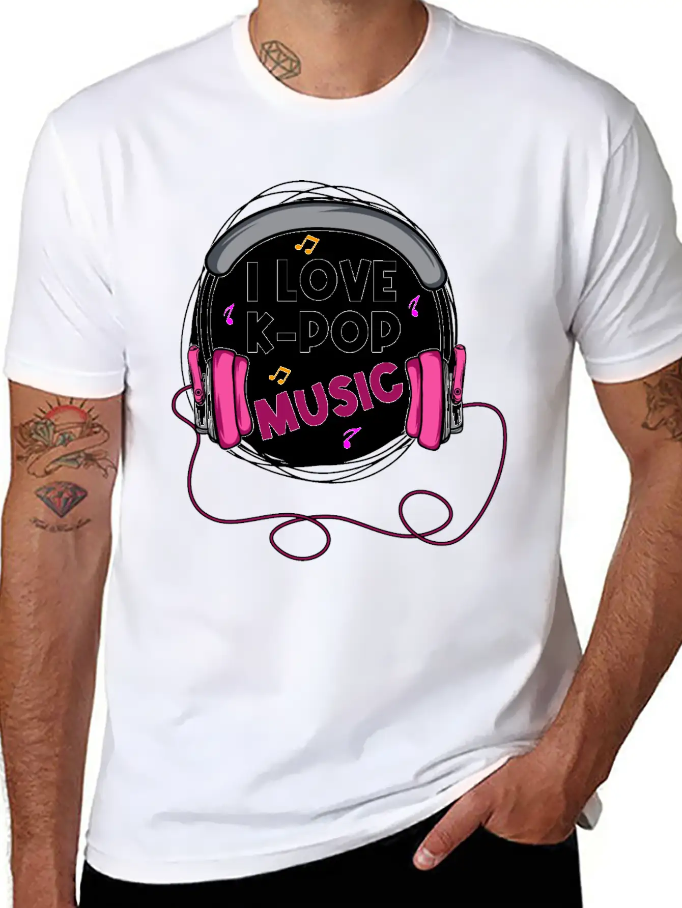 K-POP Music Kpop Addict Gift Stylish Everyday T-Shirt – Unisex Basic Cotton Tee