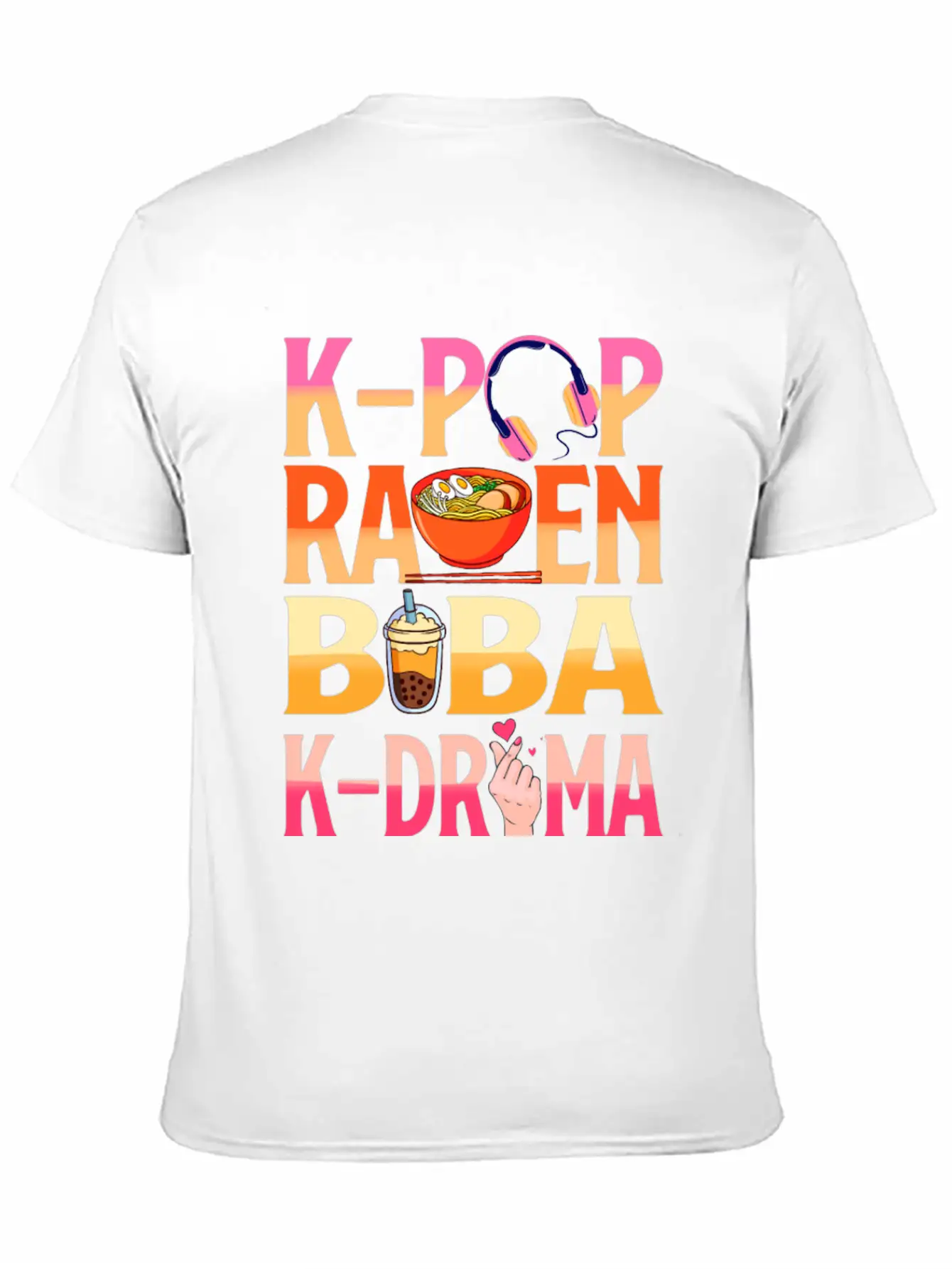 K-pop Ramen Baba K-drama Unisex Short Sleeve Soft Cotton T-Shirt – Casual Everyday Wear