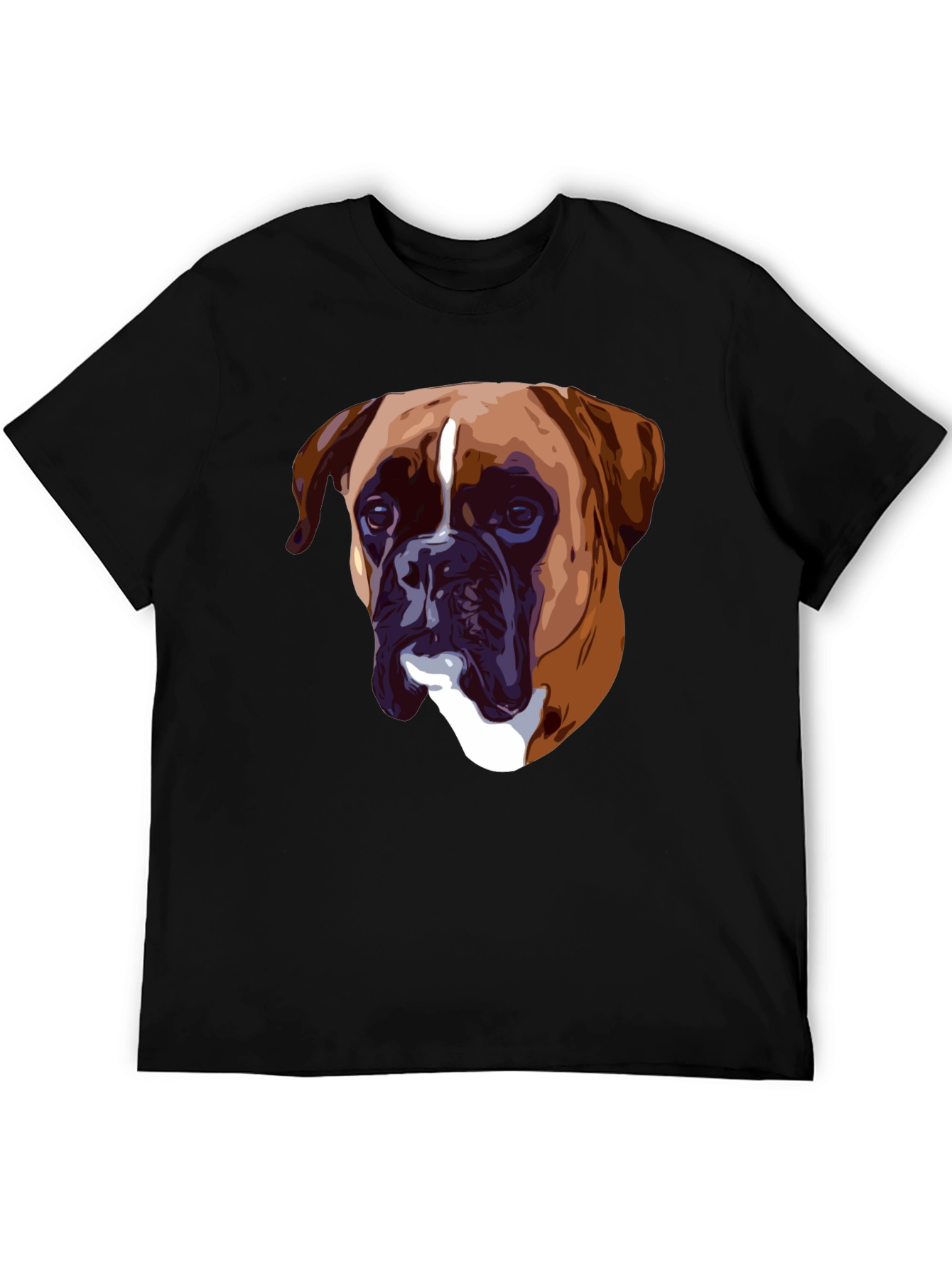 Boxer Dog Graphic T-Shirt - Classic Crew Neck Tee