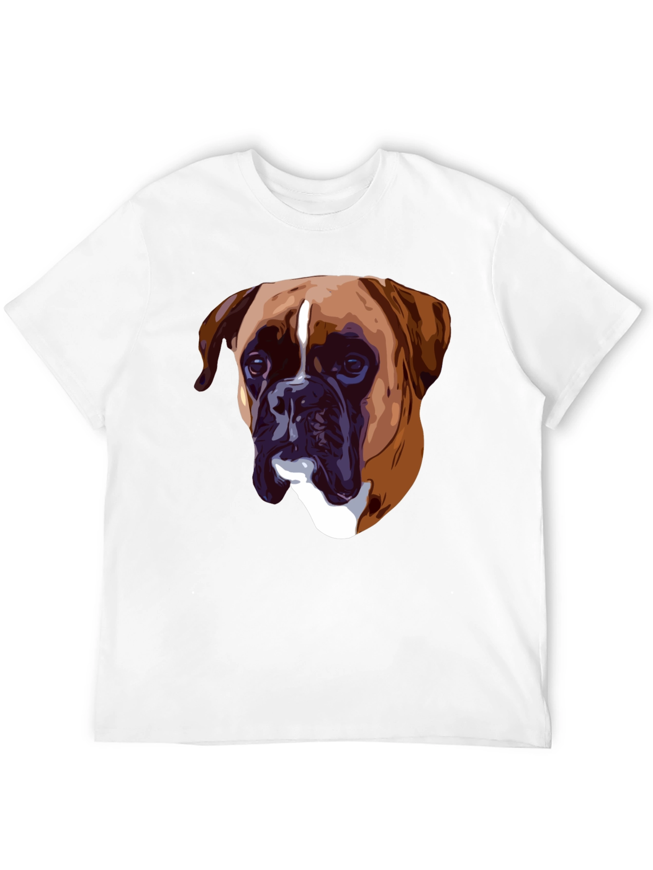 Boxer Dog Graphic T-Shirt - Classic Crew Neck Tee