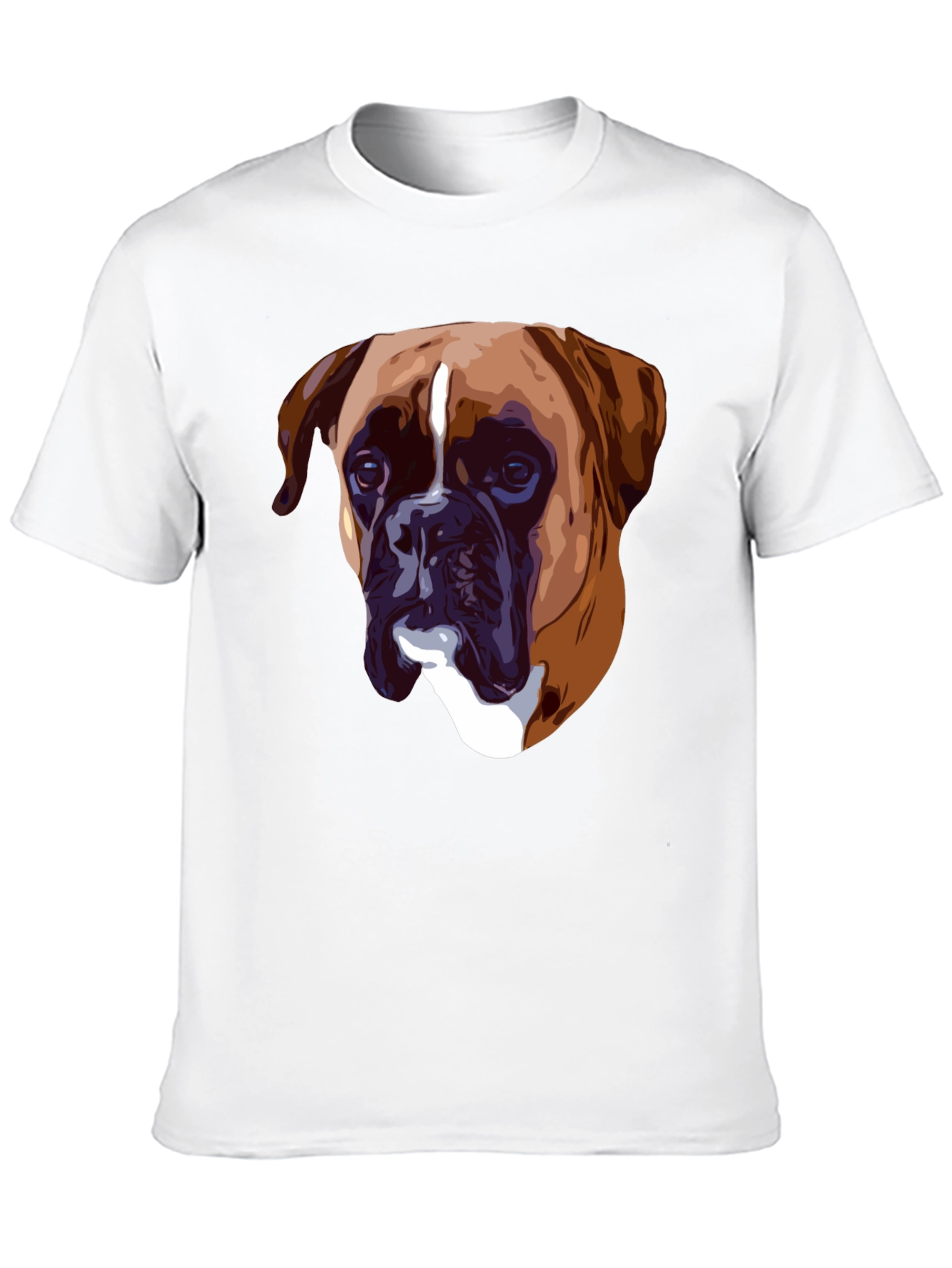 Boxer Dog Graphic T-Shirt - Classic Crew Neck Tee