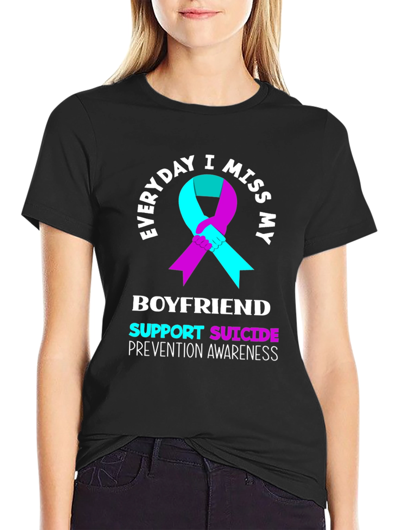 Everyday I Miss My Boyfriend Suicide Prevention Awareness T-Shirt