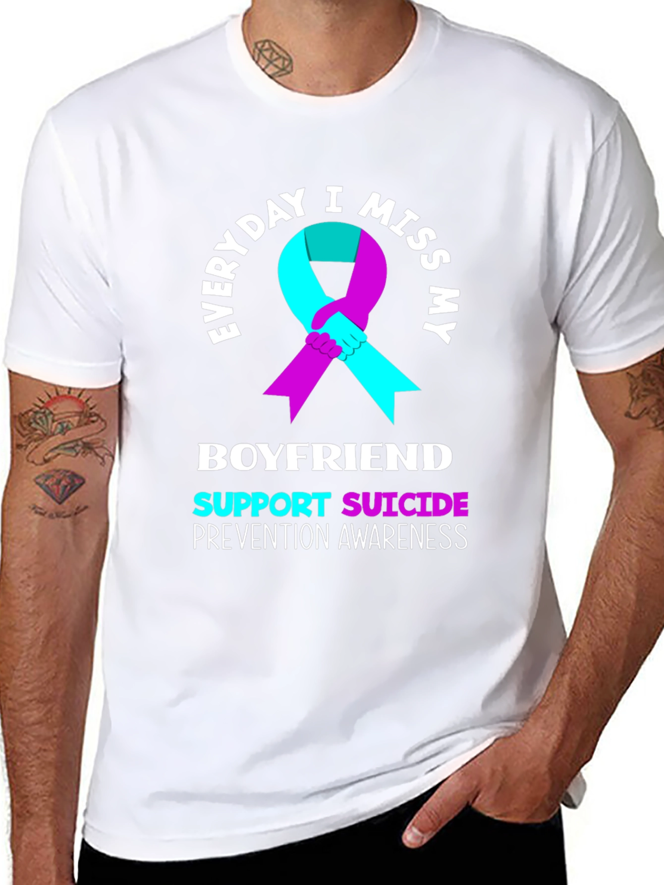 Everyday I Miss My Boyfriend Suicide Prevention Awareness T-Shirt