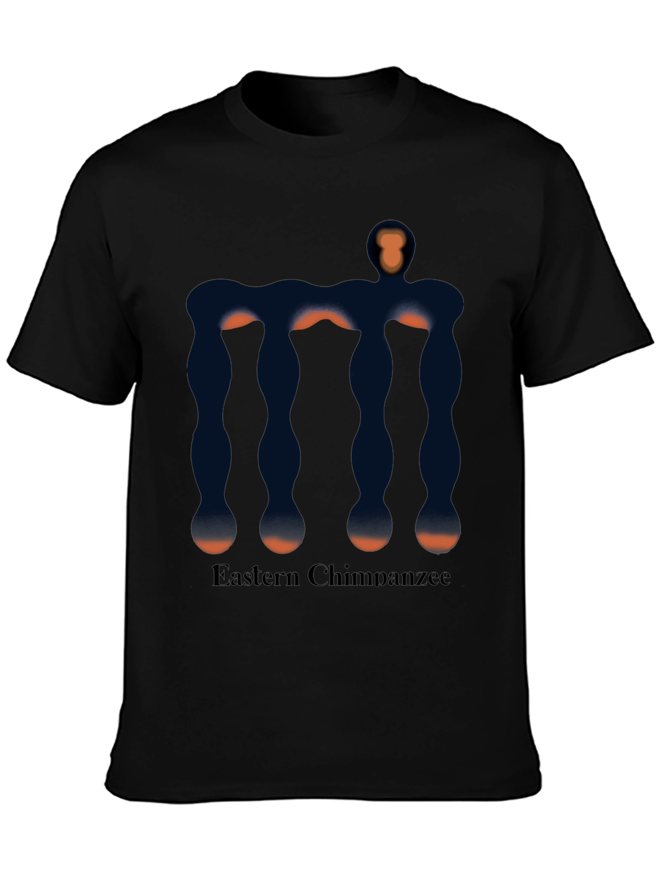 Eastern Chimpanzee Graphic Black T-Shirt