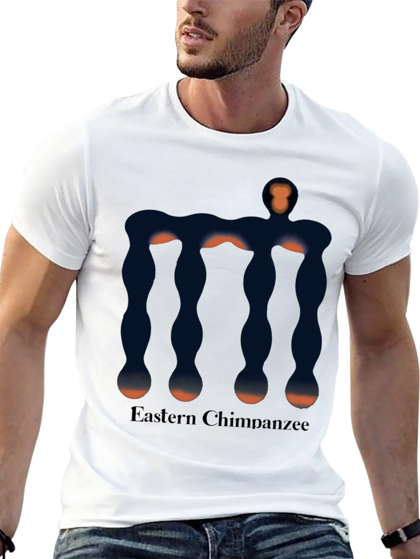 Eastern Chimpanzee Graphic Black T-Shirt