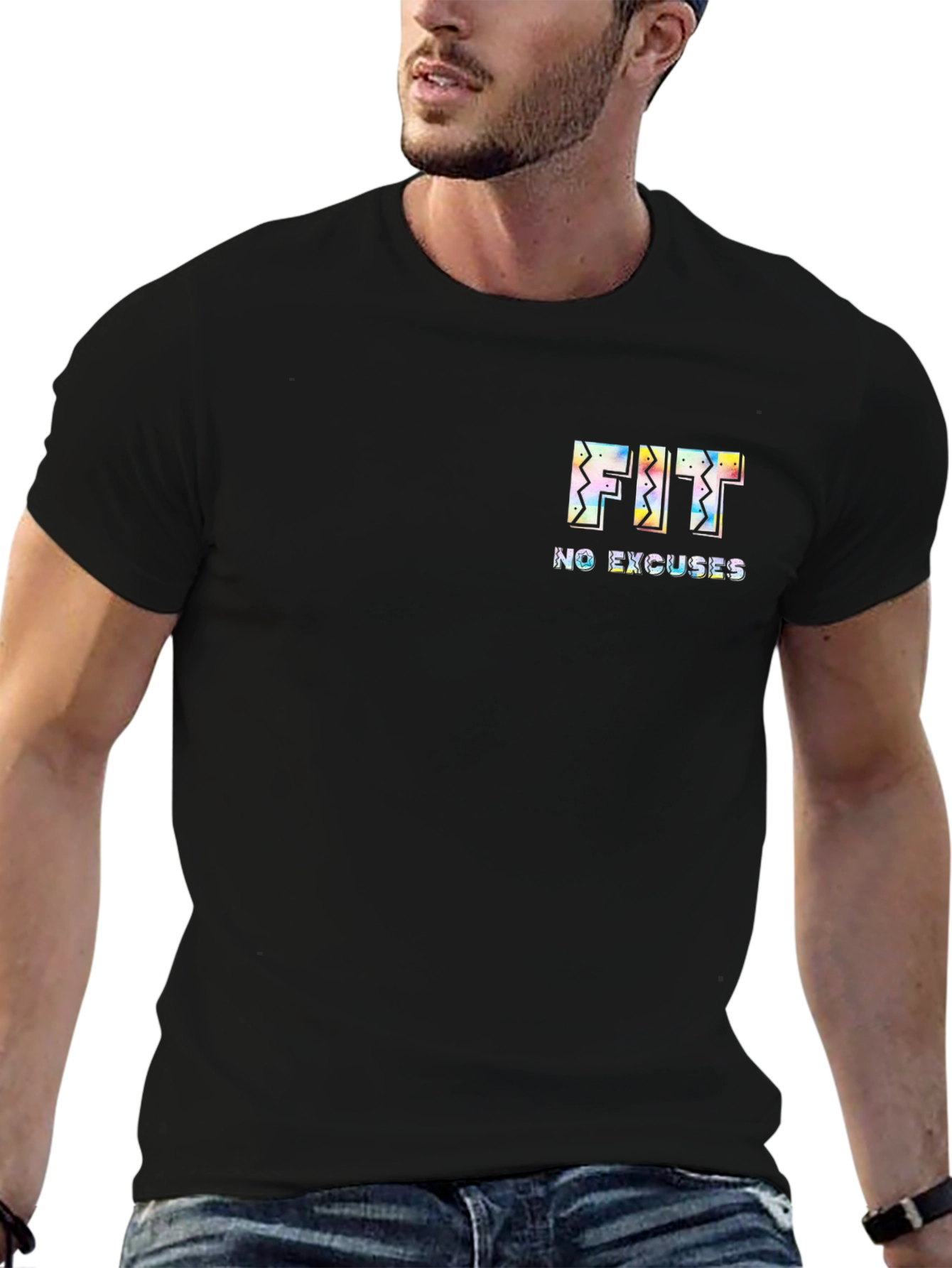 Mens Black FIT No Excuses T-Shirt
